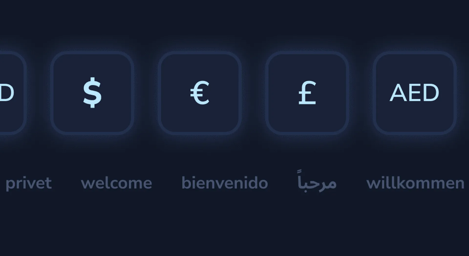 FineDine multiple currency screen.