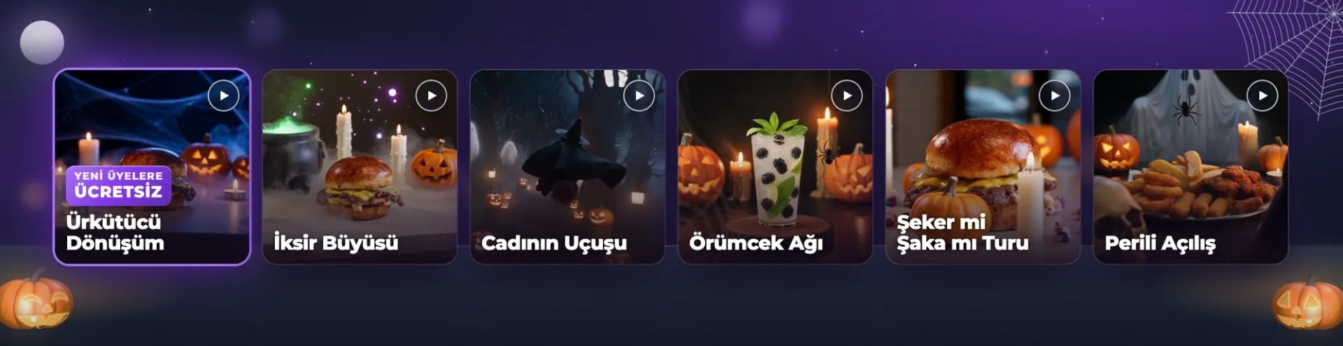 AI Web Sitesi Oluşturucu’da Cadılar Bayramı teması, Koyu ve Açık görünüm