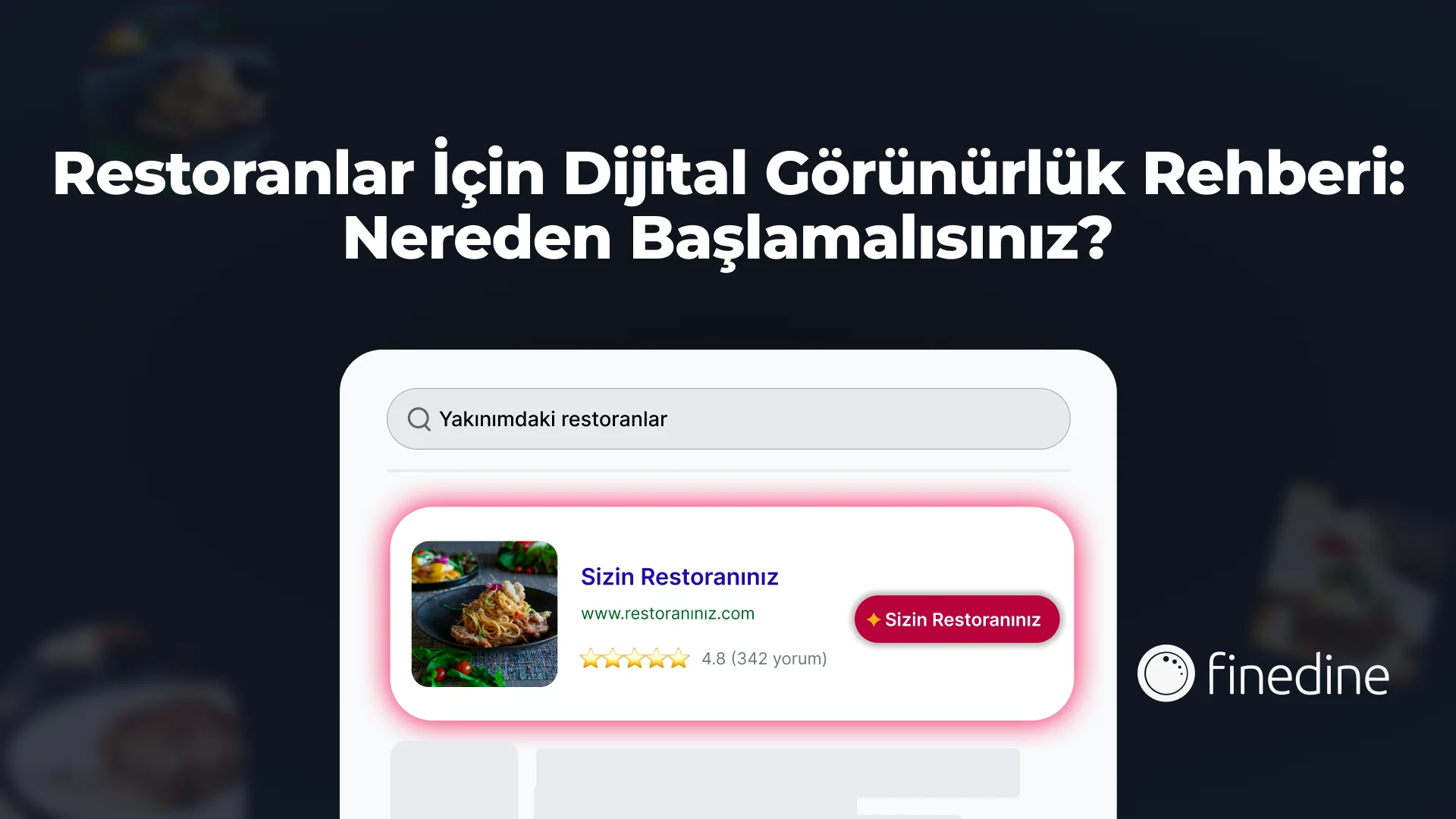 Restoranlar İçin Dijital Görünürlük Rehberi: Online'da Bulunabilir olun.