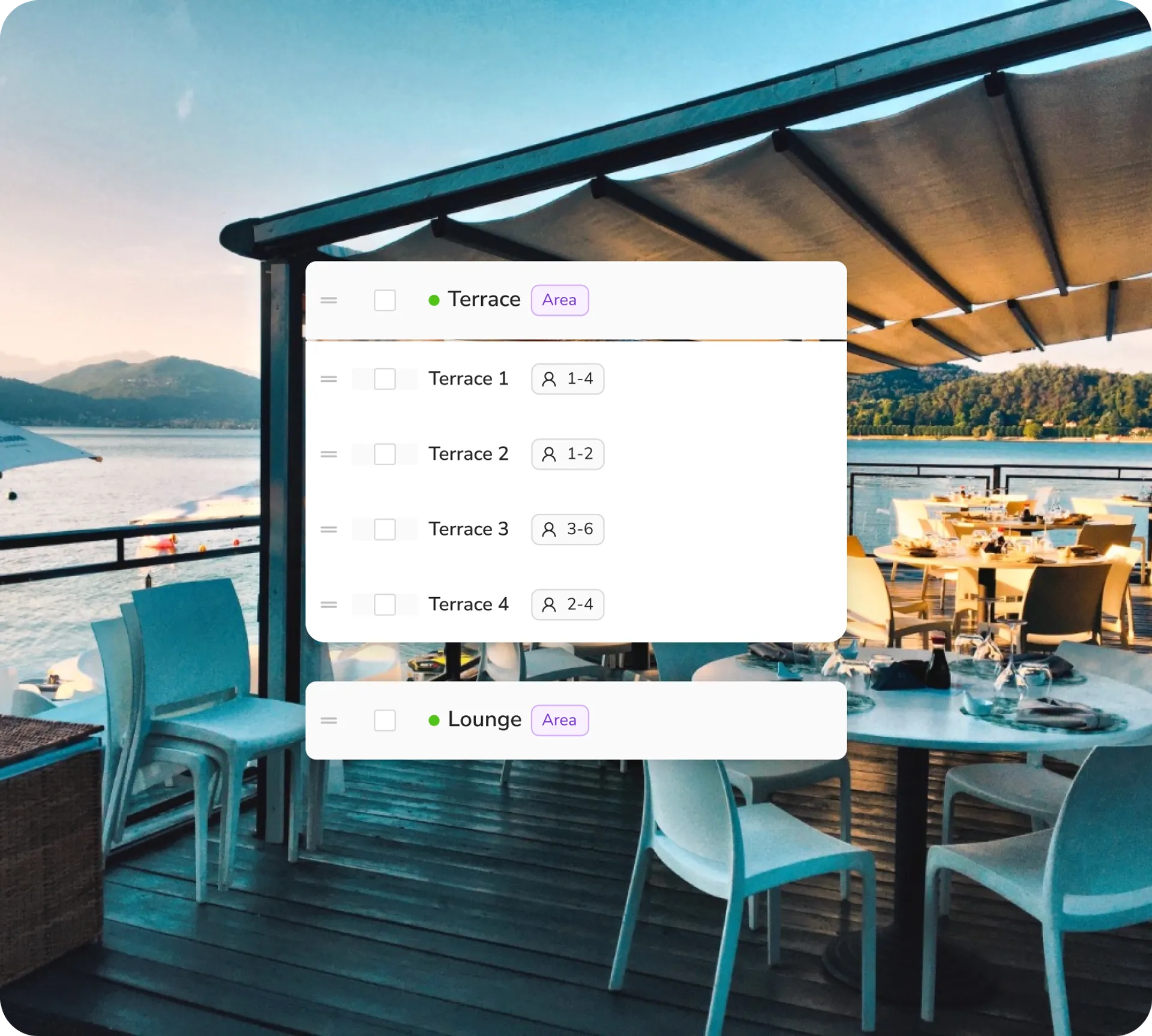 Set your seating arrangements for efficient table management