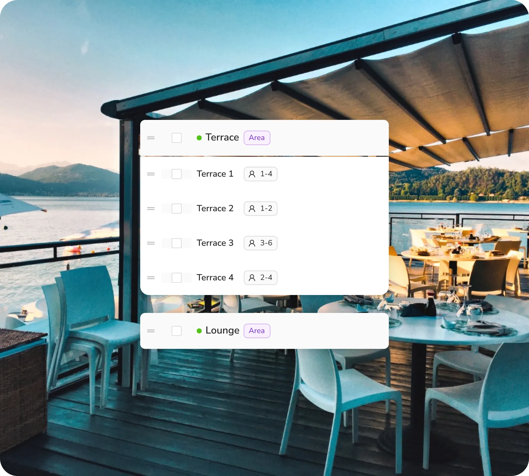 Set your seating arrangements for efficient table management