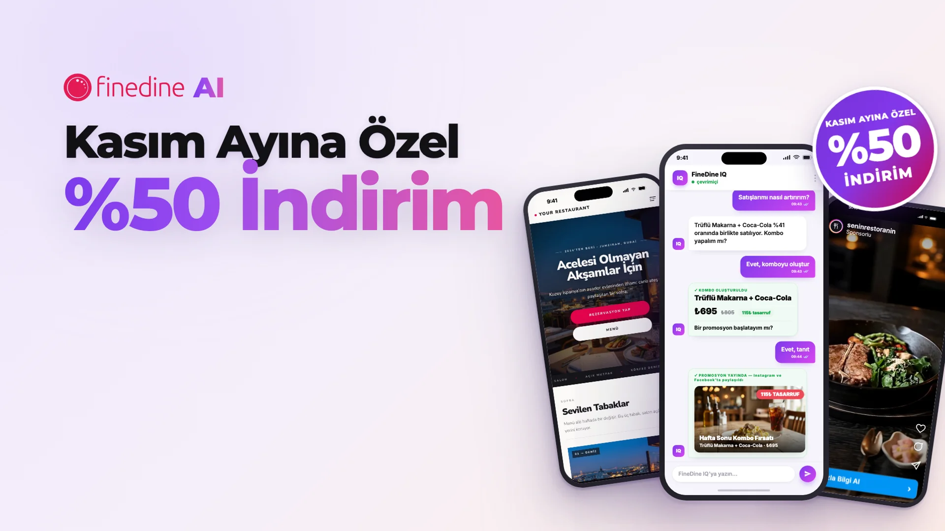 Kasım Ayına Özel %50 İndirim