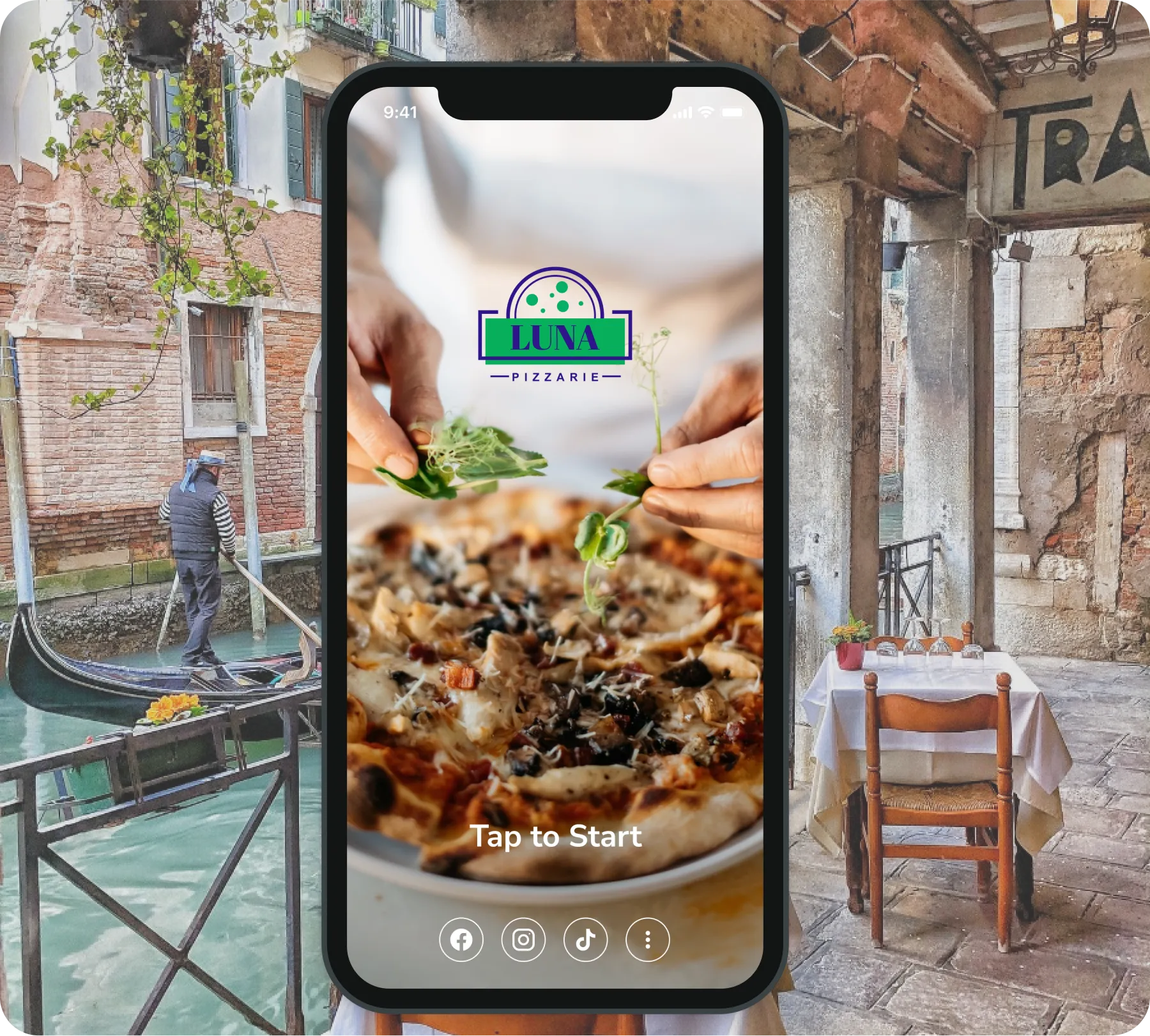 FineDine customizable welcome page.