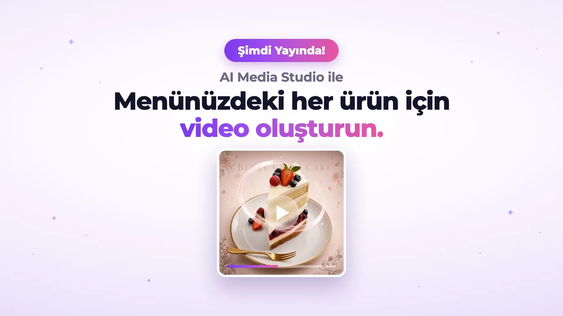 AI Media Studio video stil seçim ekranı, yedi yemek videosu stili ve kredi bedelleri