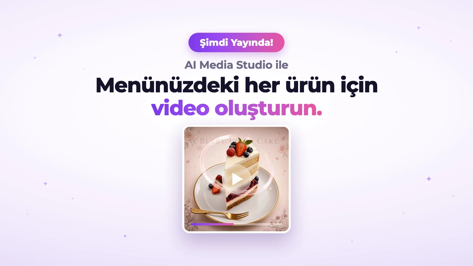 AI Media Studio video stil seçim ekranı, yedi yemek videosu stili ve kredi bedelleri