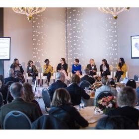 Amanda Nguyen of Fragrance Creators; Cynthia Reichard of Arylessence; Taiwo Koyejo and Lia Dangelico of Fragrance Creators; Tracey Long of P&G; Jaime Krayger and Luciana Castro of Firmenich; and Farah K. Ahmed of Fragrance Creators