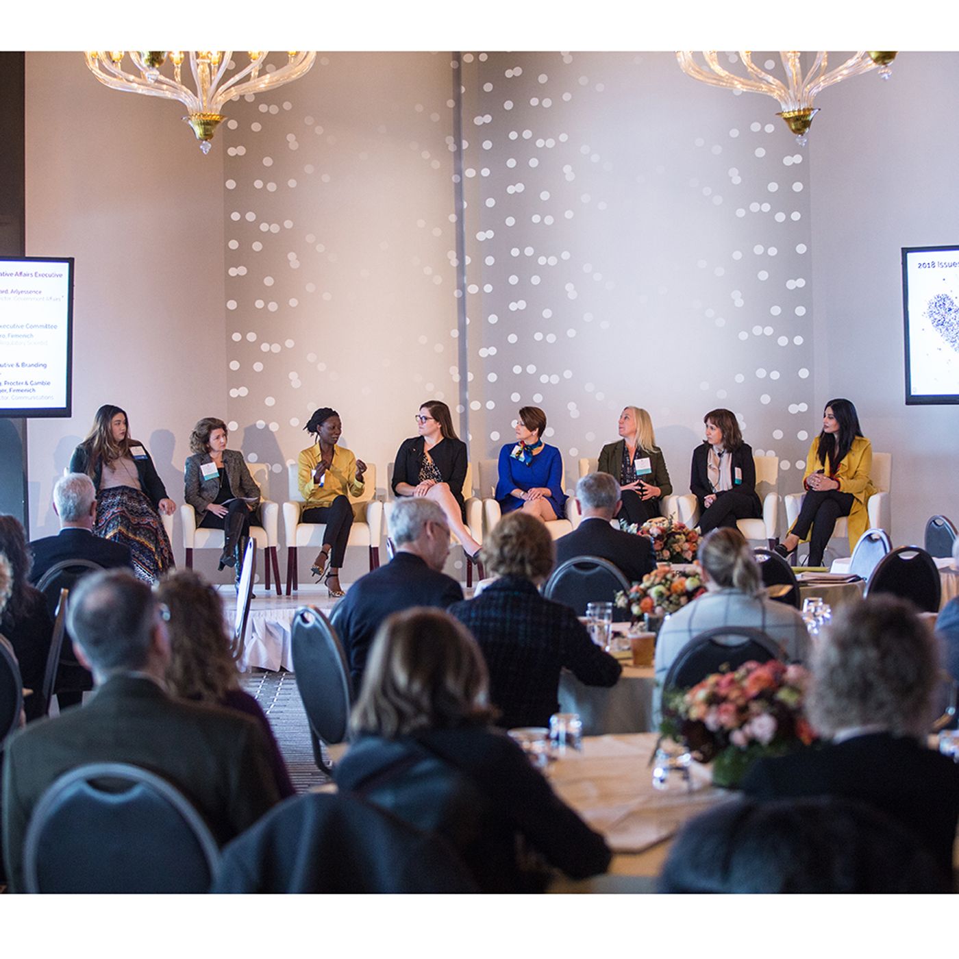 Amanda Nguyen of Fragrance Creators; Cynthia Reichard of Arylessence; Taiwo Koyejo and Lia Dangelico of Fragrance Creators; Tracey Long of P&G; Jaime Krayger and Luciana Castro of Firmenich; and Farah K. Ahmed of Fragrance Creators