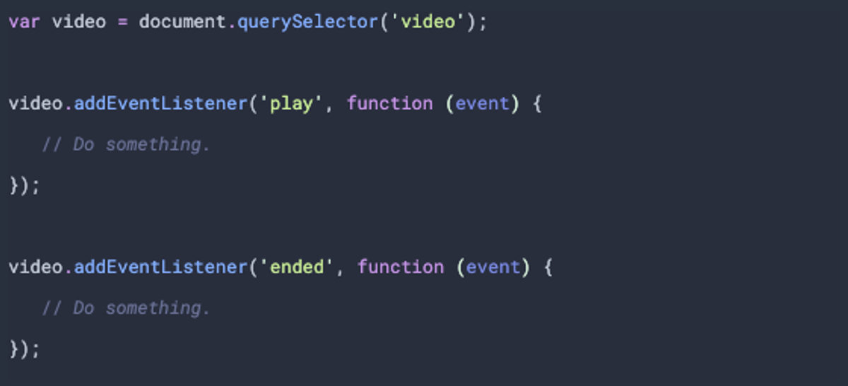 Video element - html