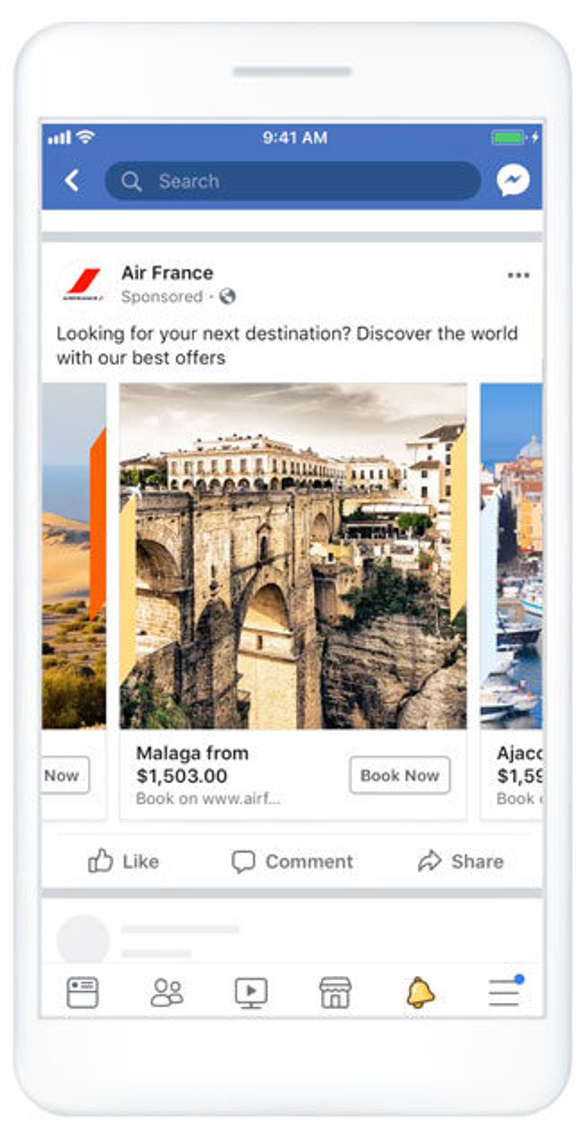 Facebook Carousel Ad Example