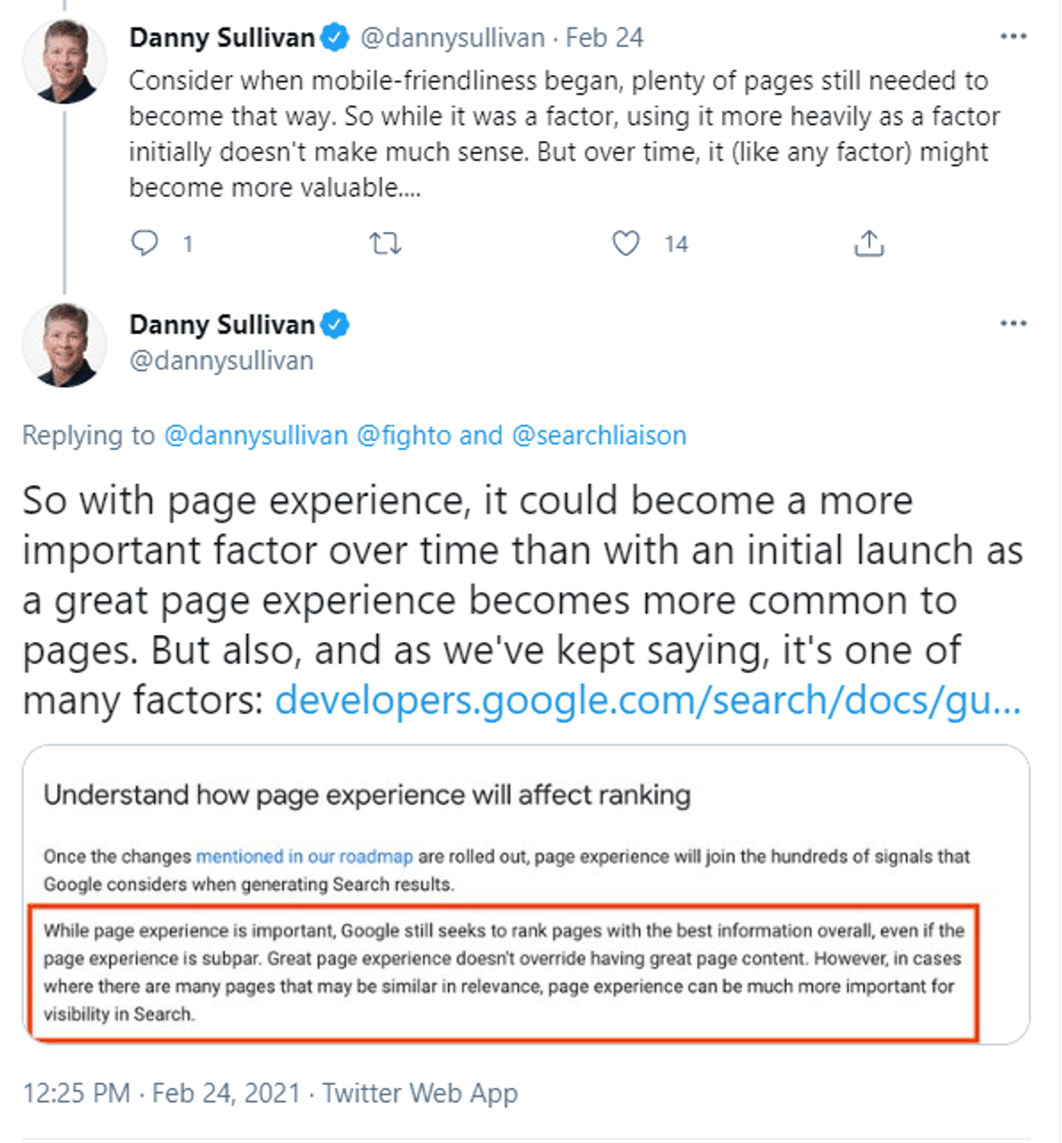 Danny Sullivan Explains Core Web Vitals