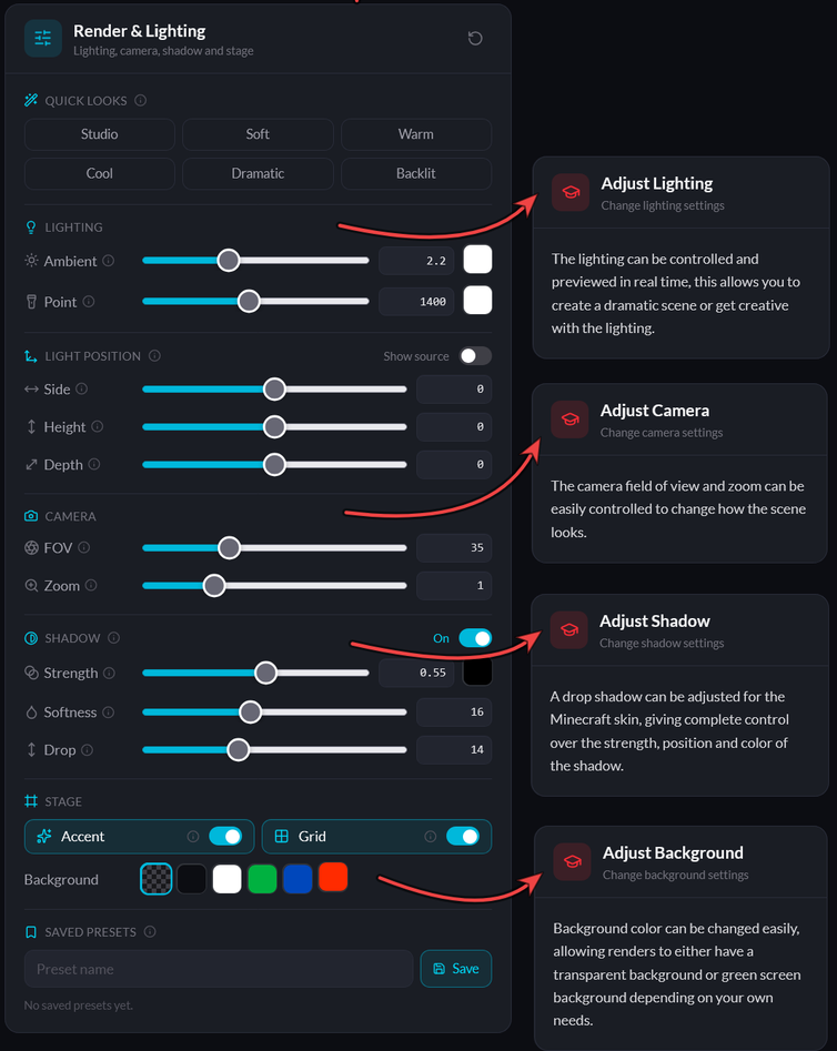 Render and lighting - image example.