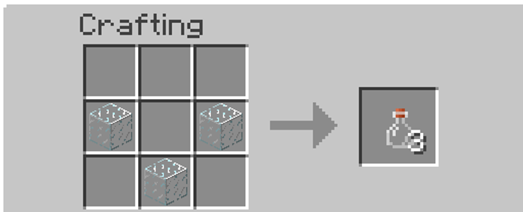 Crafting recipe for bottle