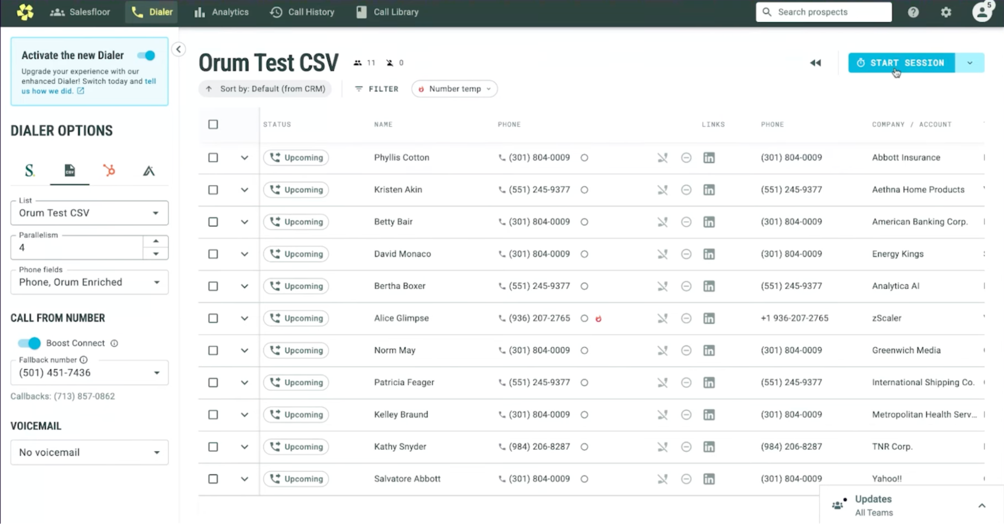 Orum’s AI Dialer