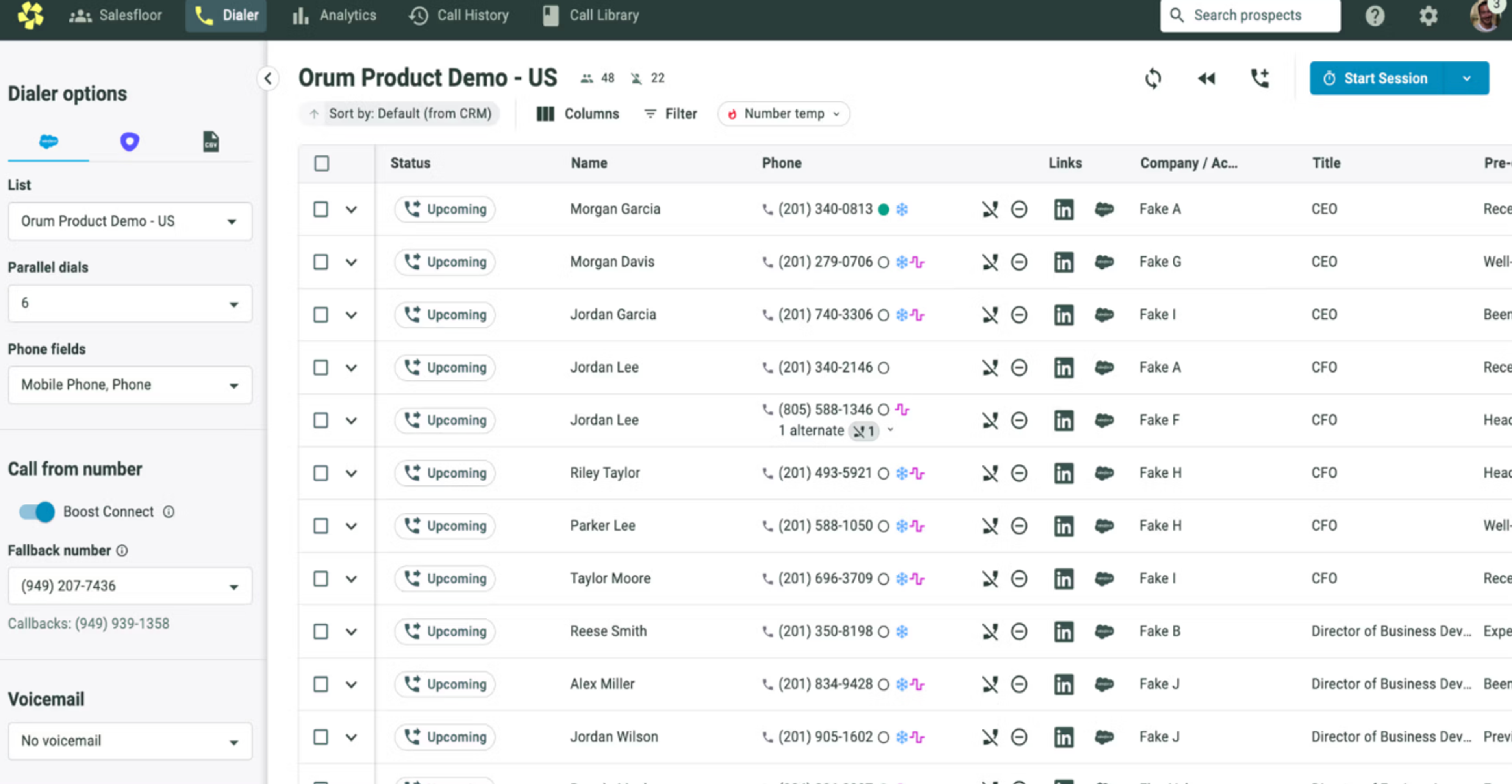 Orum AI-powered dialer
