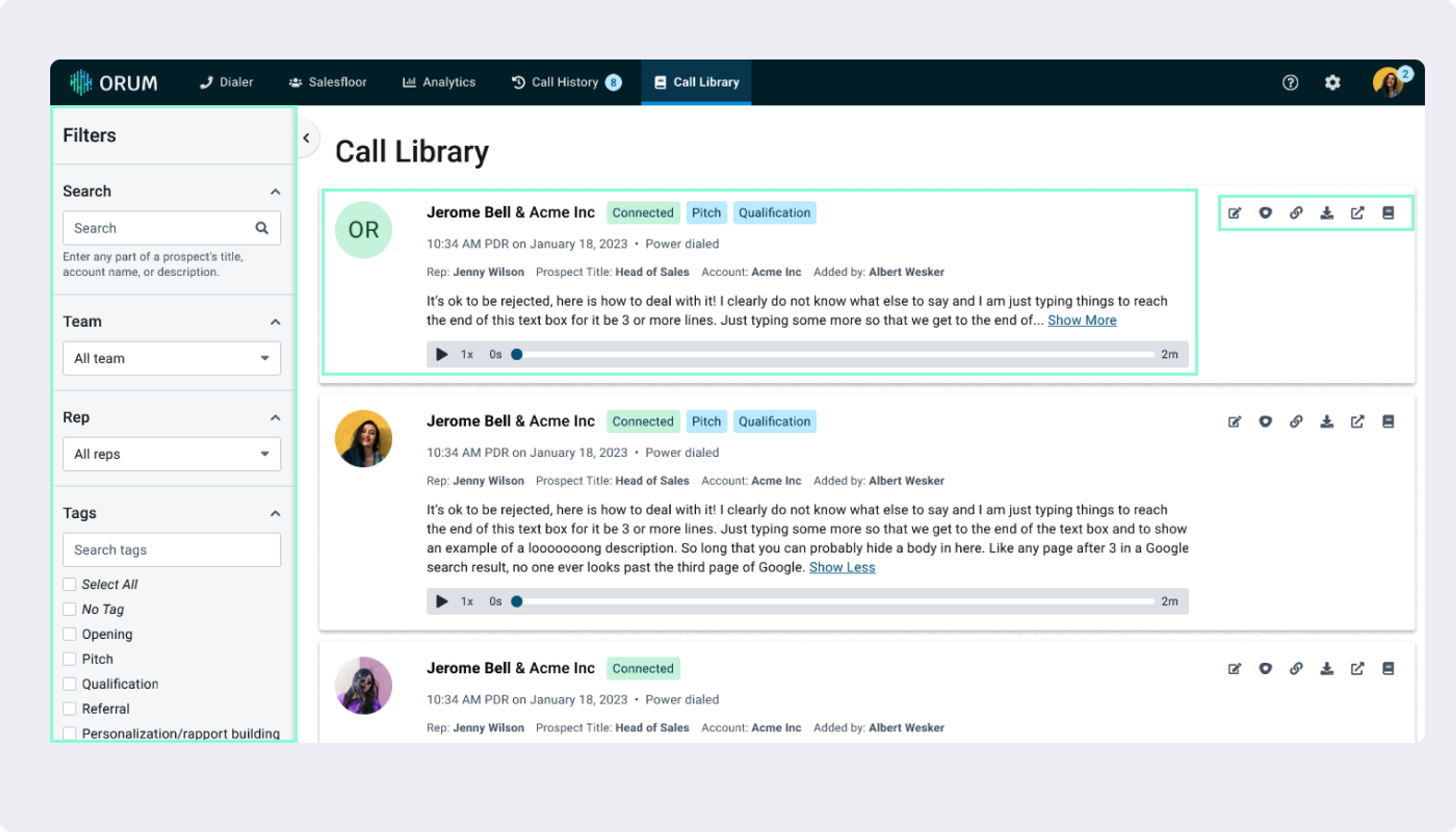 Orum Call Library