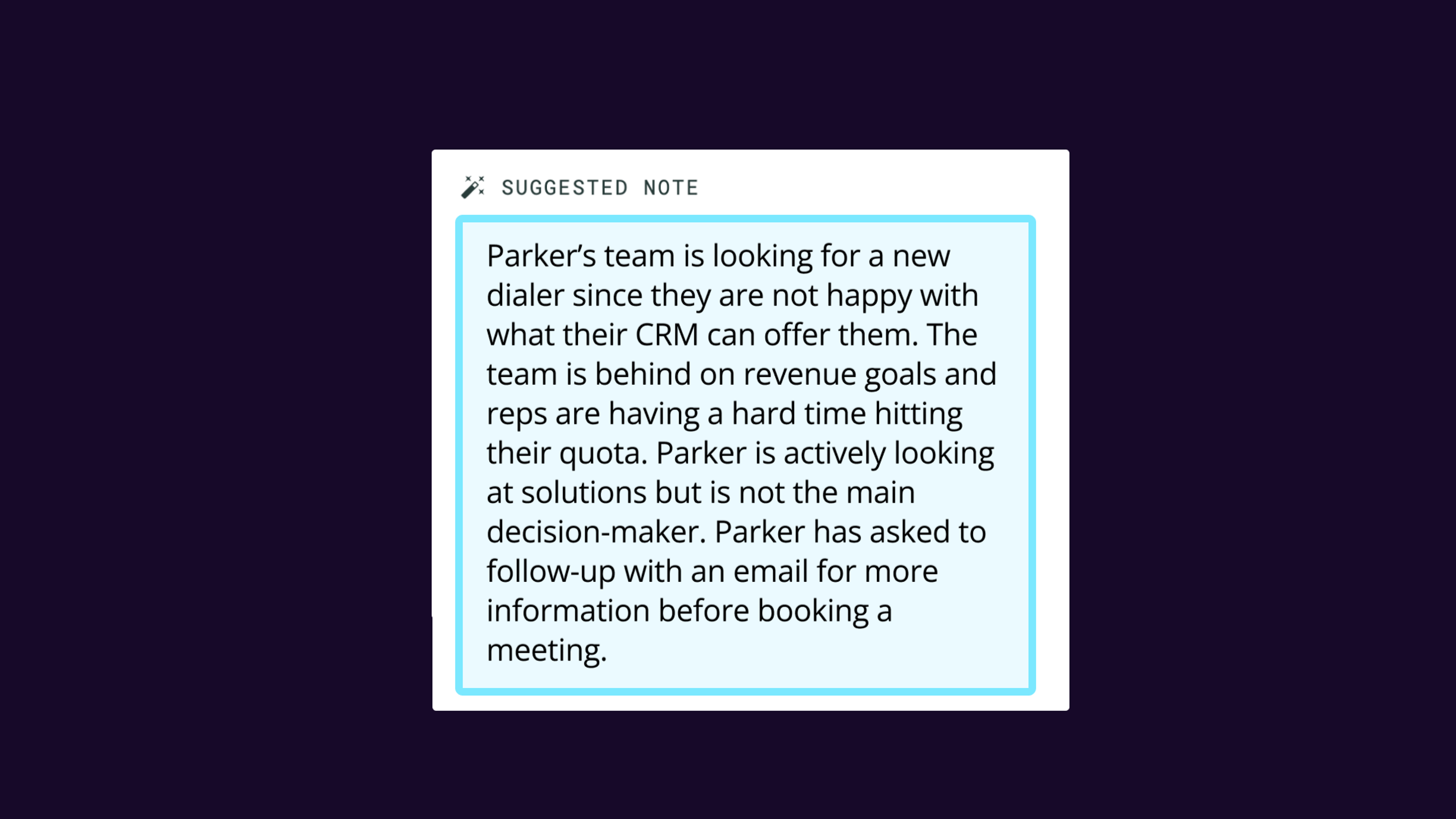 Preview of Orum's AI Call Notes
