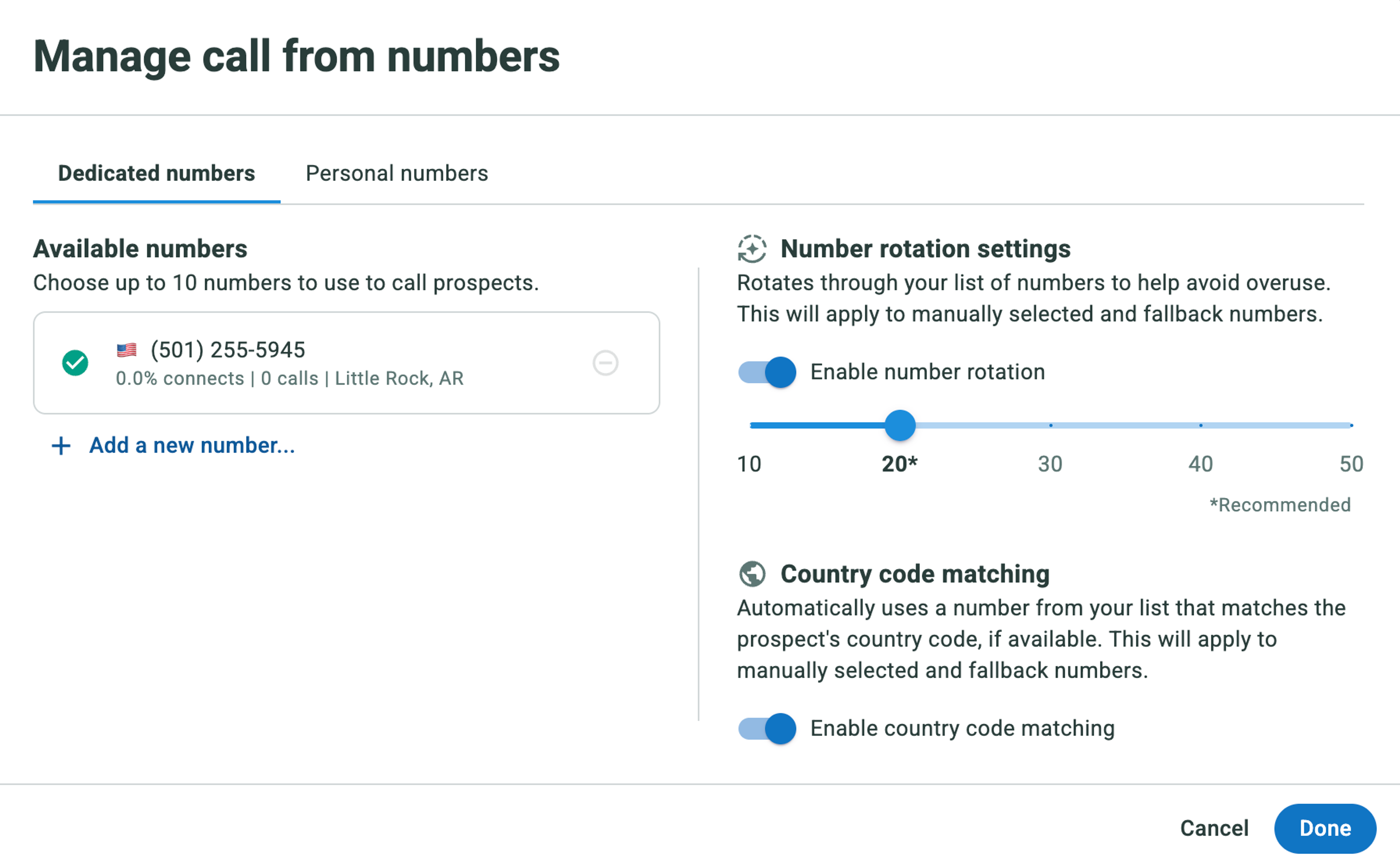 Number rotation