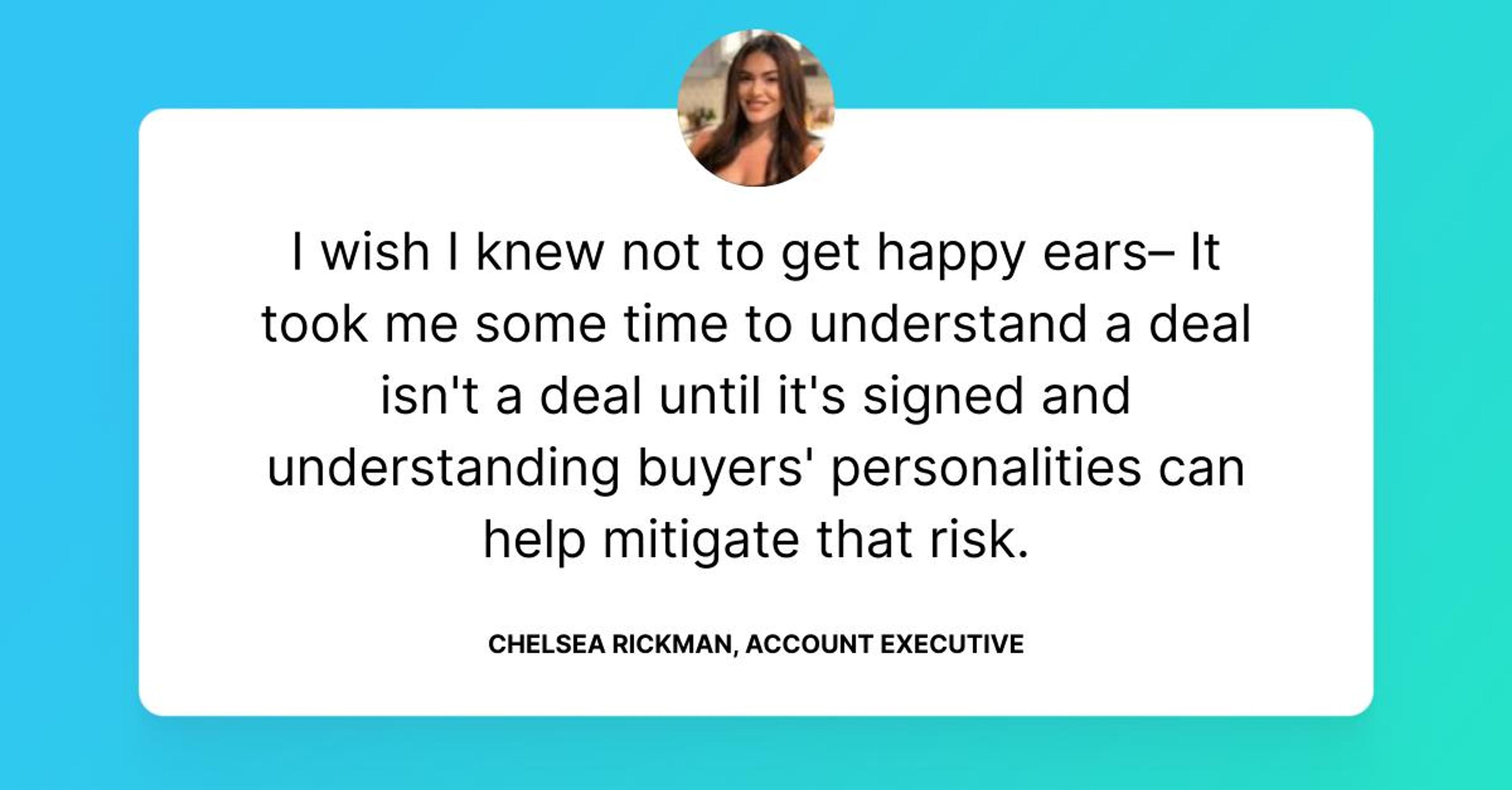 Chelsea Rickman Advice