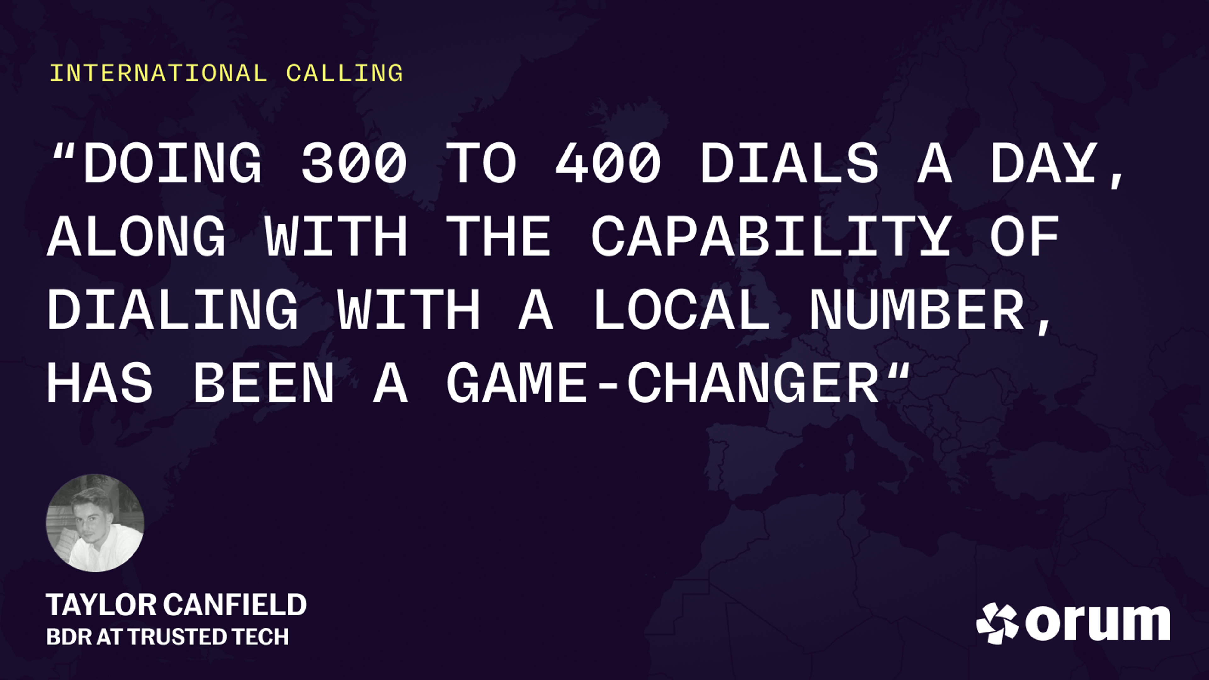 Testimonial from Taylor Canfield, BDR at Trusted Tech