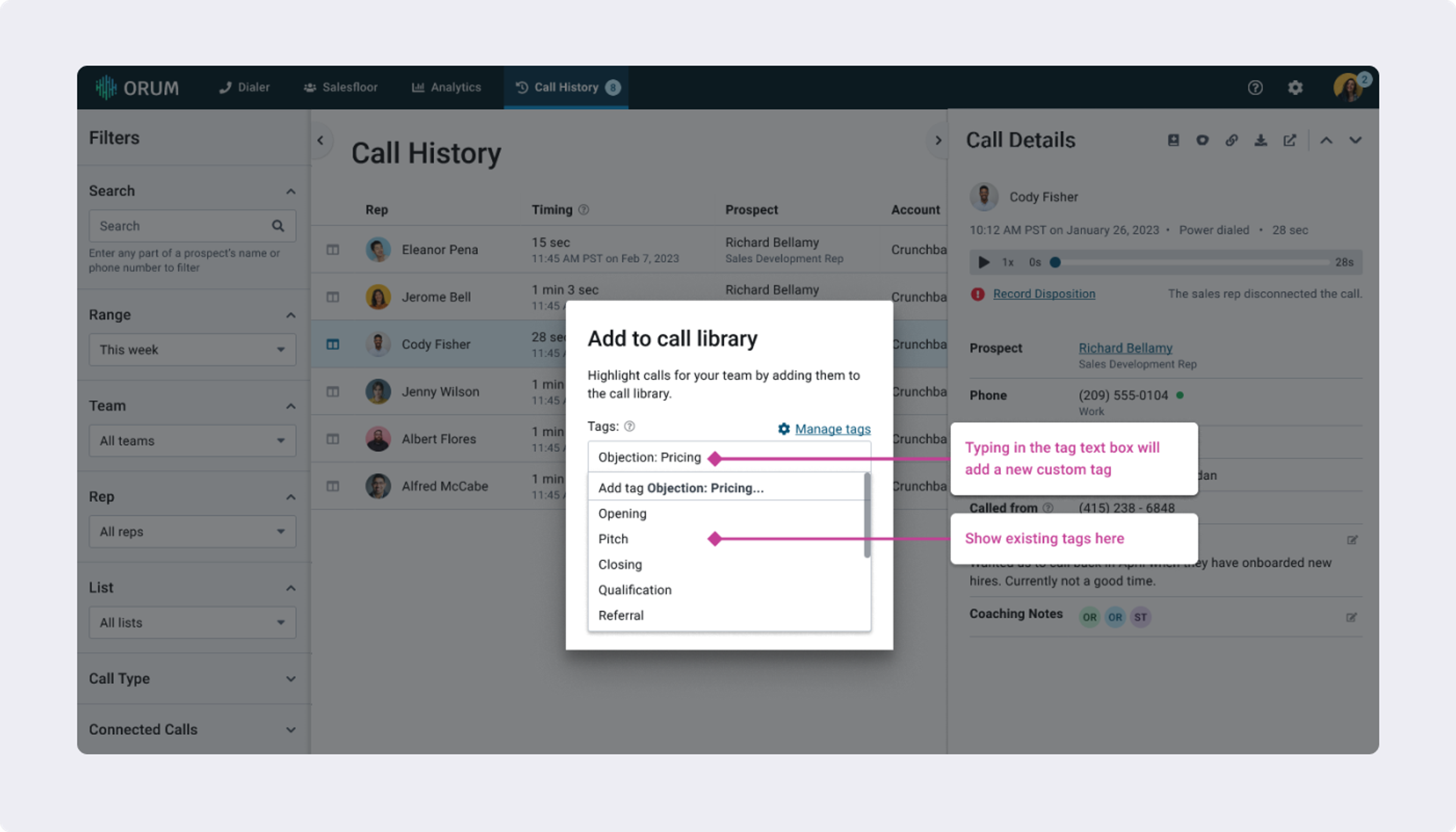 Orum’s Call Library