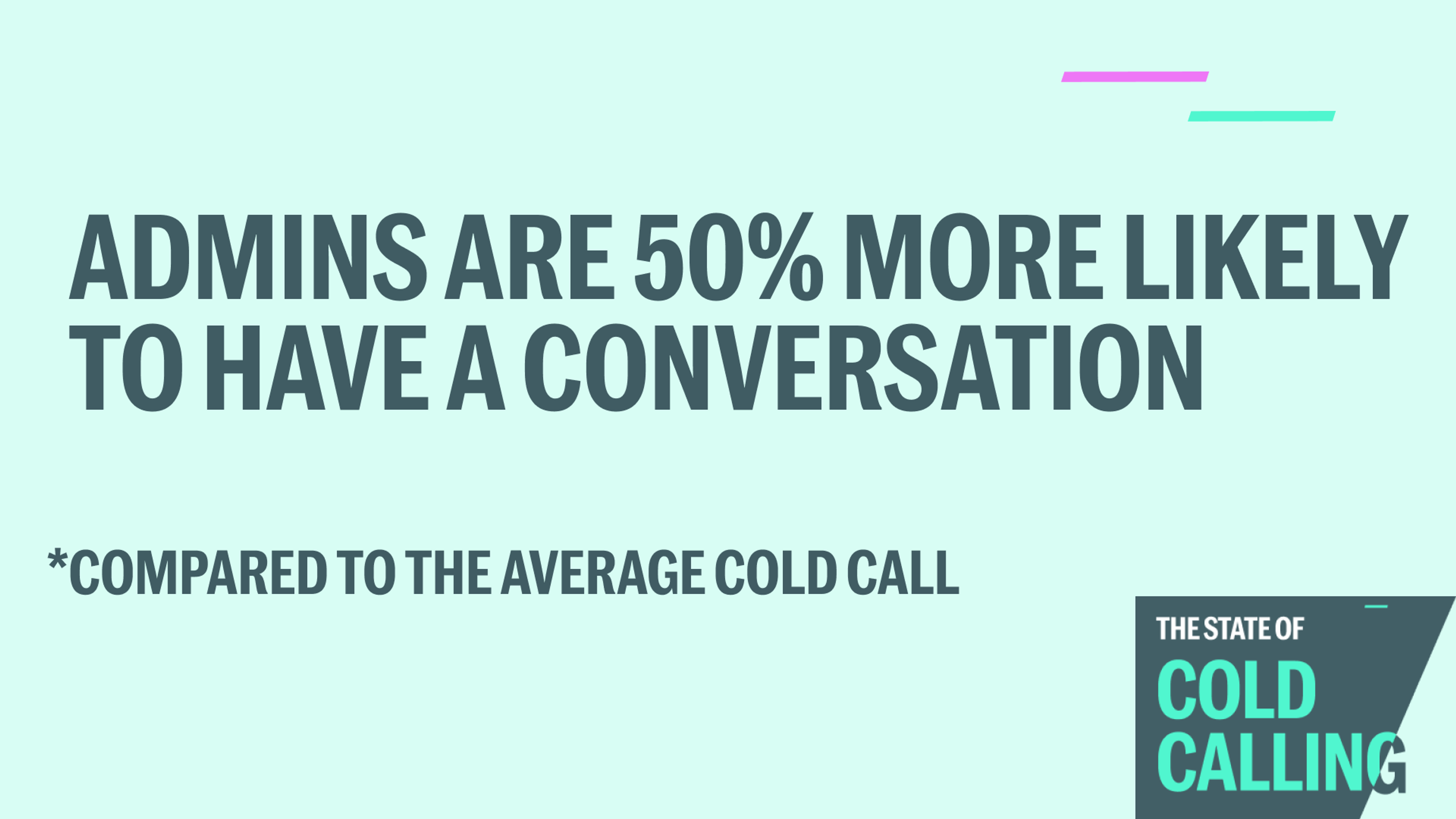 admis are 50% more likely to have a conversation