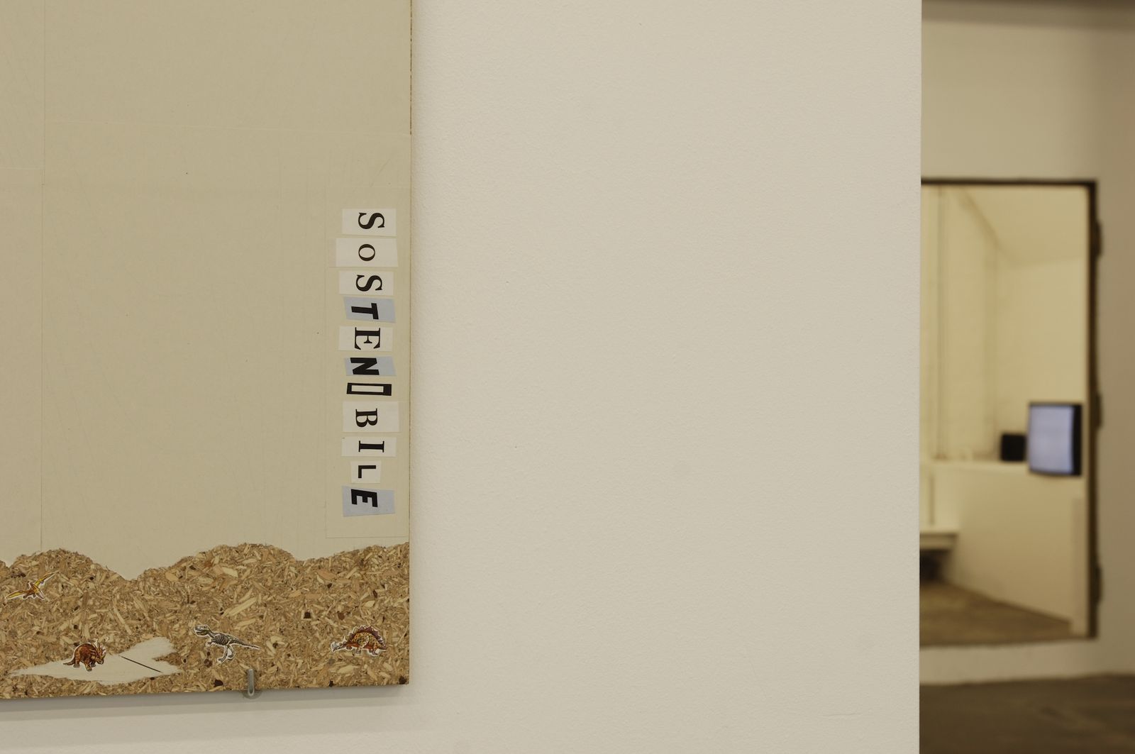 Installation detail from Deborah Ligorio’s solo exhibition Bird’s Eye View at BüroFriedrich, 2006.