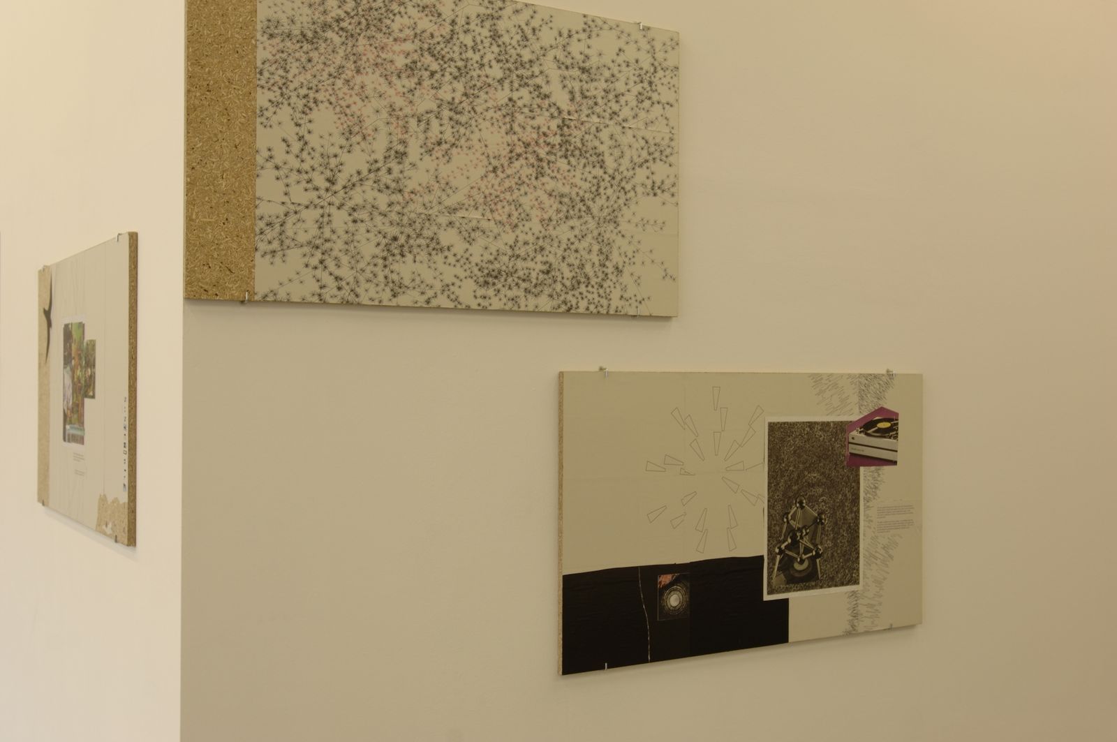 Installation detail from Deborah Ligorio’s solo exhibition Bird’s Eye View at BüroFriedrich, 2006.