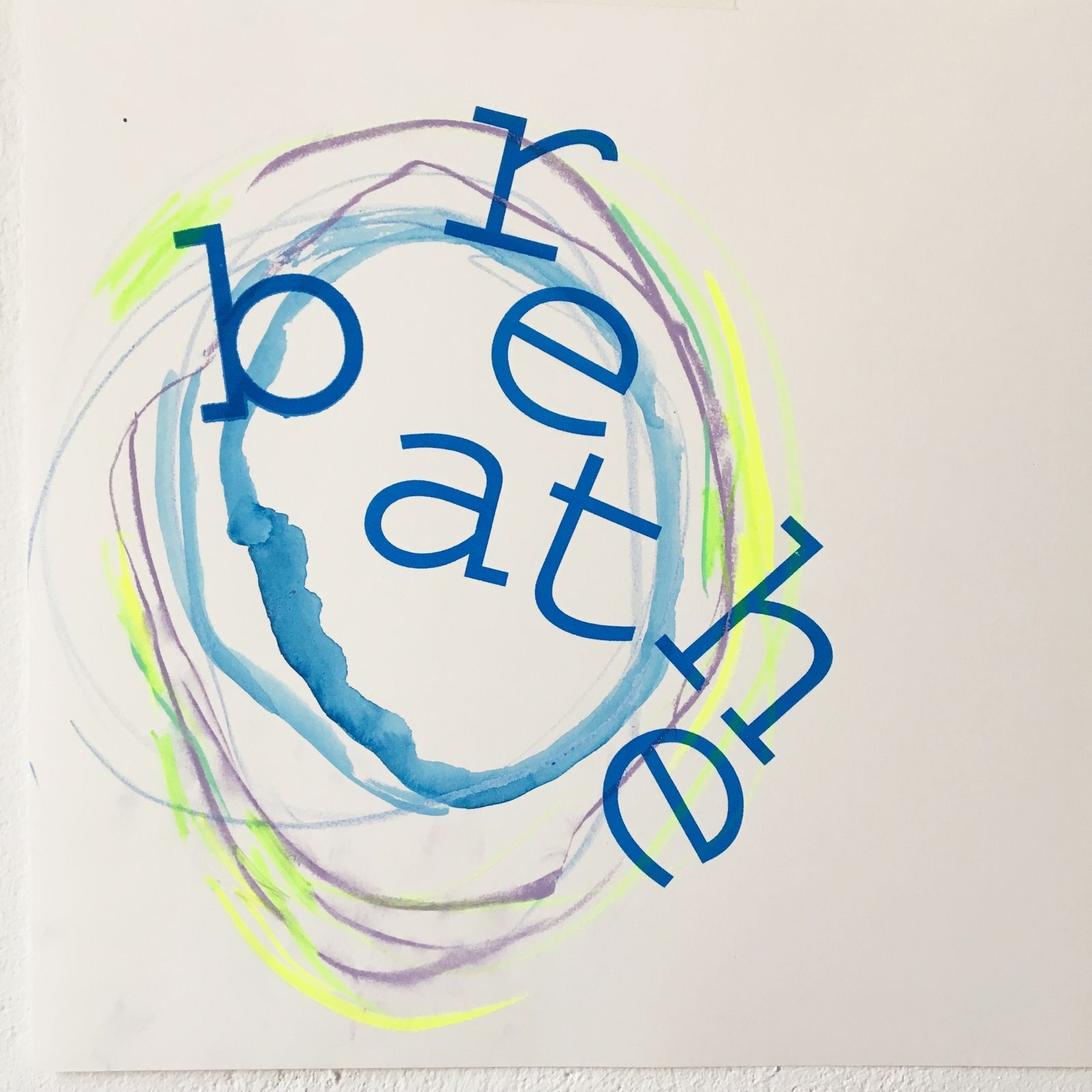 Deborah Ligorio, Breathe 005, 2016, mixed media on paper, 33 x 34cm