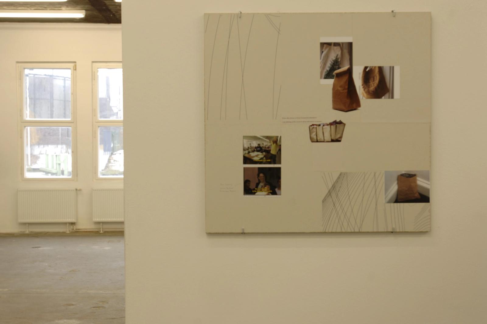 Installation detail from Deborah Ligorio’s solo exhibition Bird’s Eye View at BüroFriedrich, 2006.