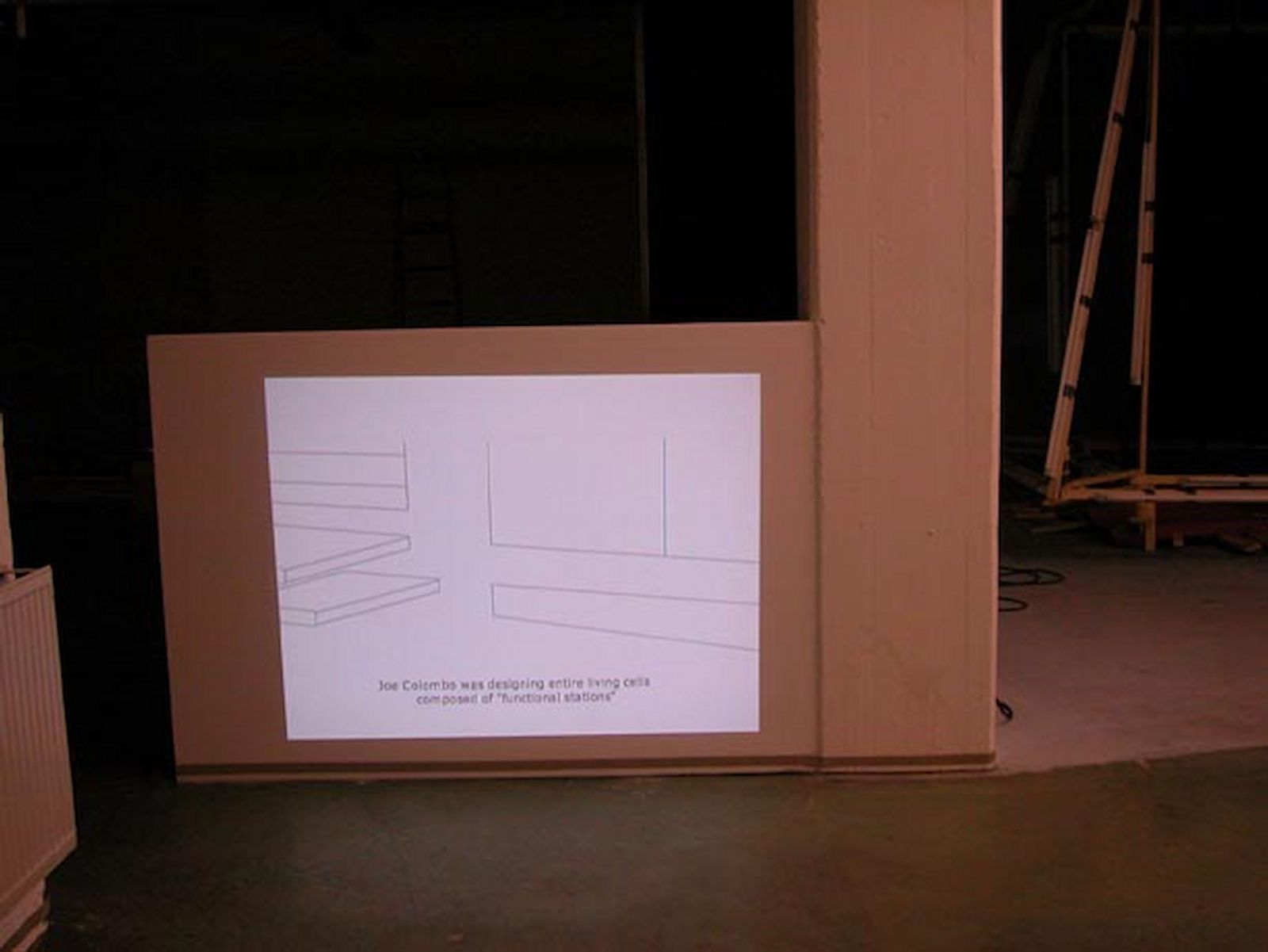 Deborah Ligorio, SizeScape, 2003, video animation, 3 min, installation view at Was ist in meiner Wohnung, wenn ich nicht da bin?, Greifswalder Straße 212, Berlin, DE, curated by Caroline Eggel and Christiane Rekade.