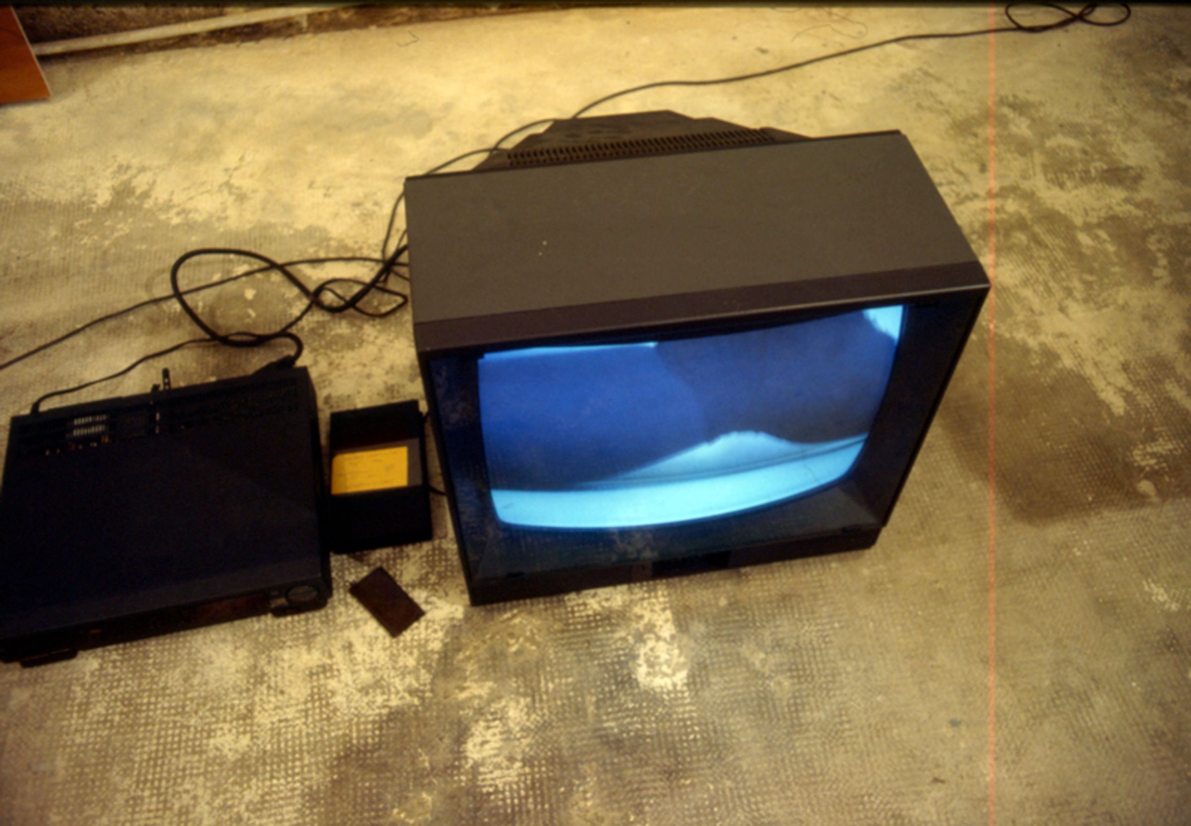 Deborah Ligorio’s Protezioni (1994), video work installation view