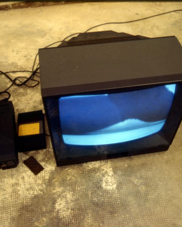 Deborah Ligorio’s Protezioni (1994), video work installation view