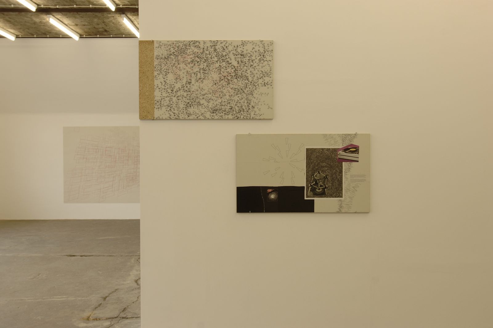 Installation detail from Deborah Ligorio’s solo exhibition Bird’s Eye View at BüroFriedrich, 2006.