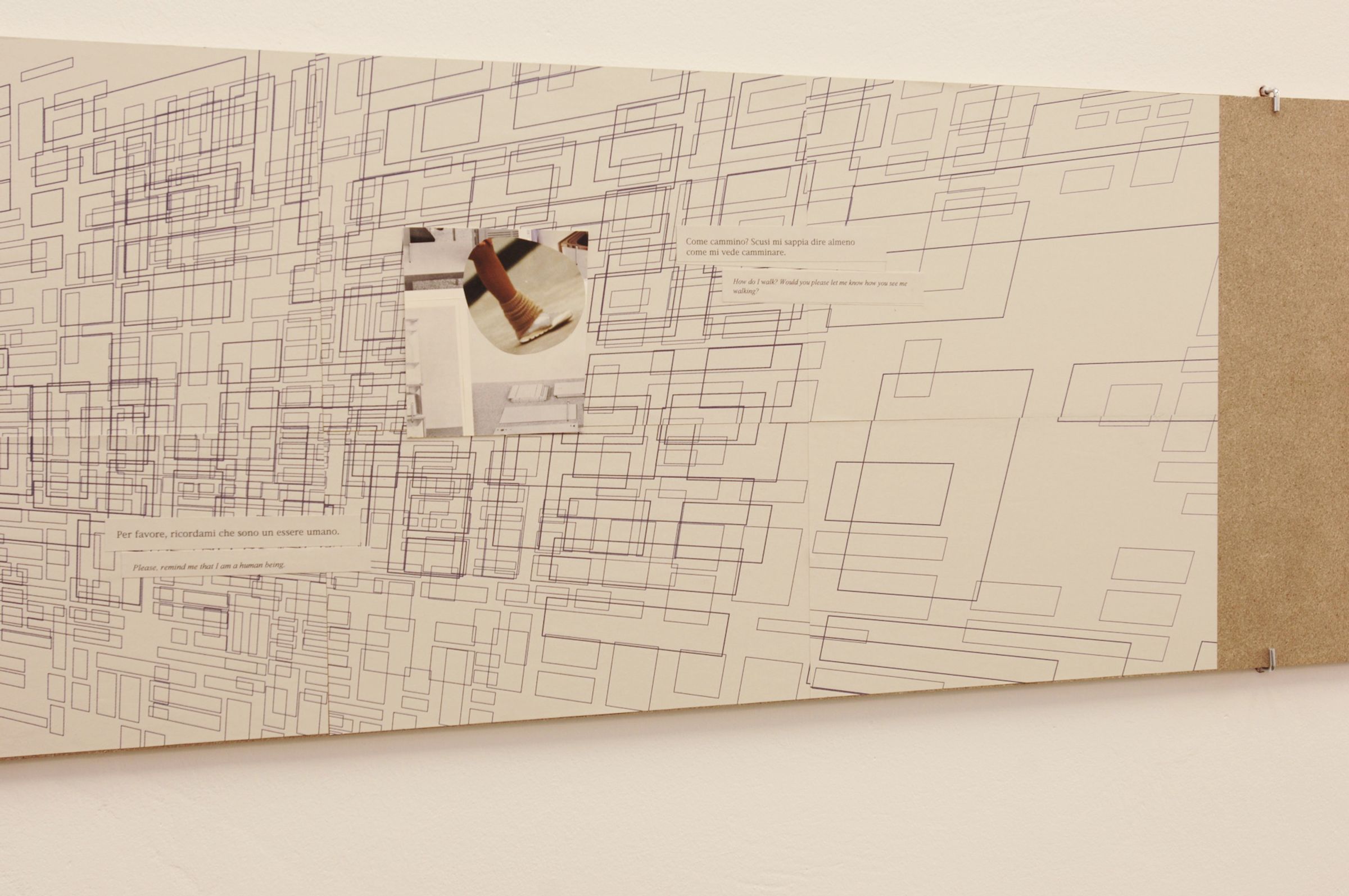 Installation detail from Deborah Ligorio’s solo exhibition Bird’s Eye View at BüroFriedrich, 2006.