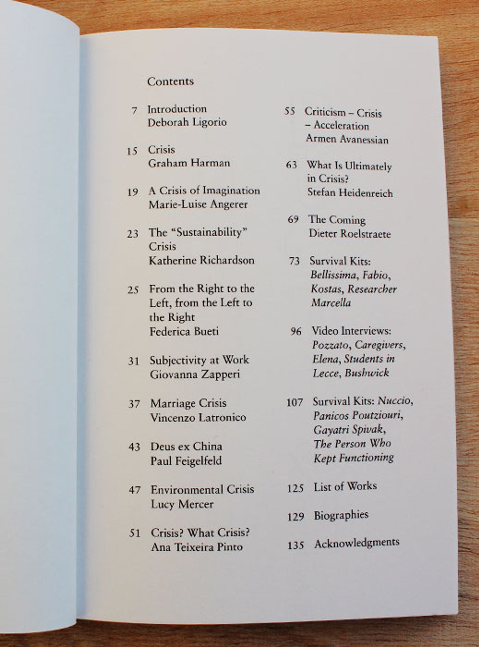 Index of Survival Kits, 2013, an editorial project by Deborah Ligorio, featuring invited contributions.