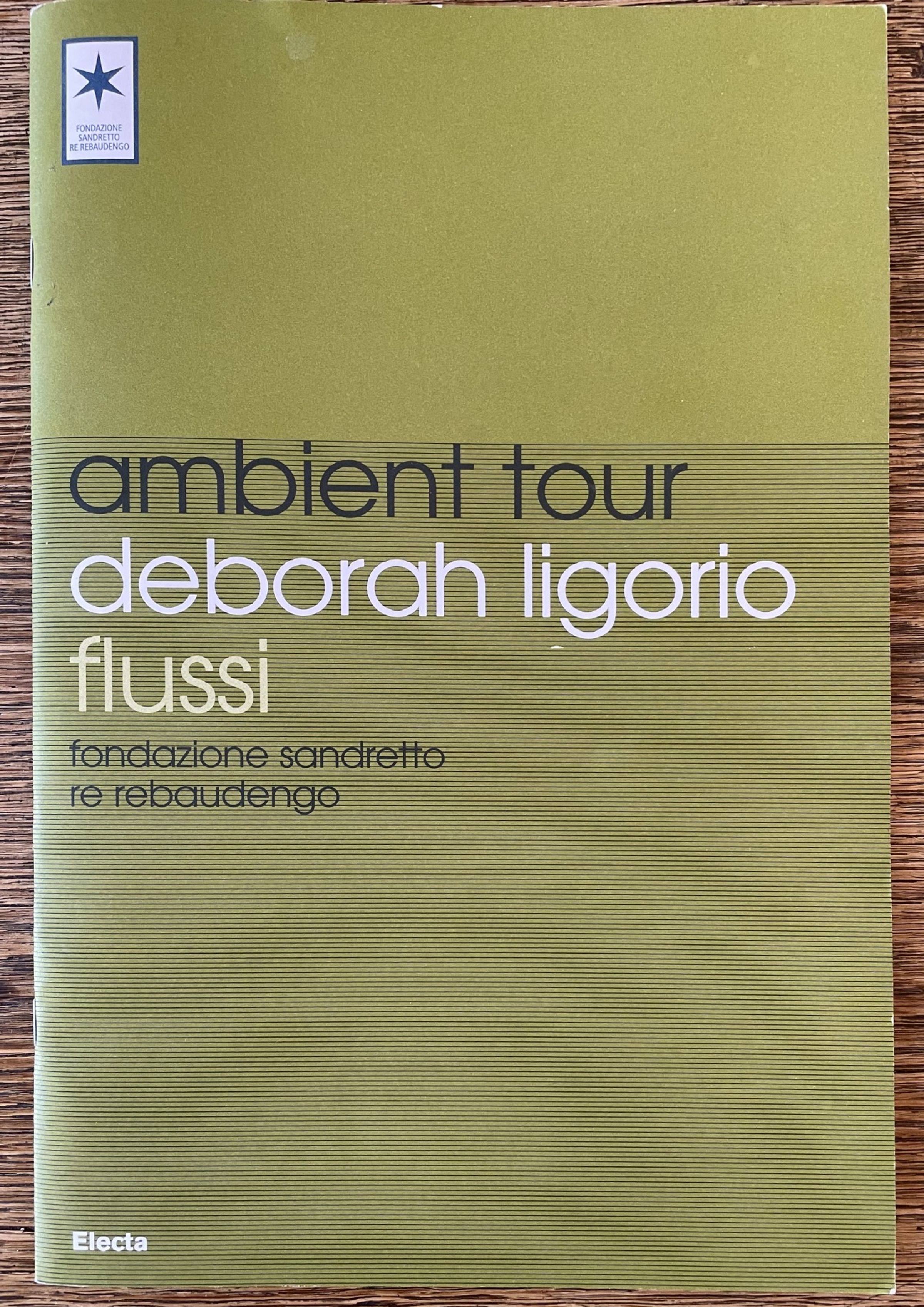 Ambient Tour. Flussi by Deborah Ligorio, published by Electa, with texts by Ilaria Bonacossa.
