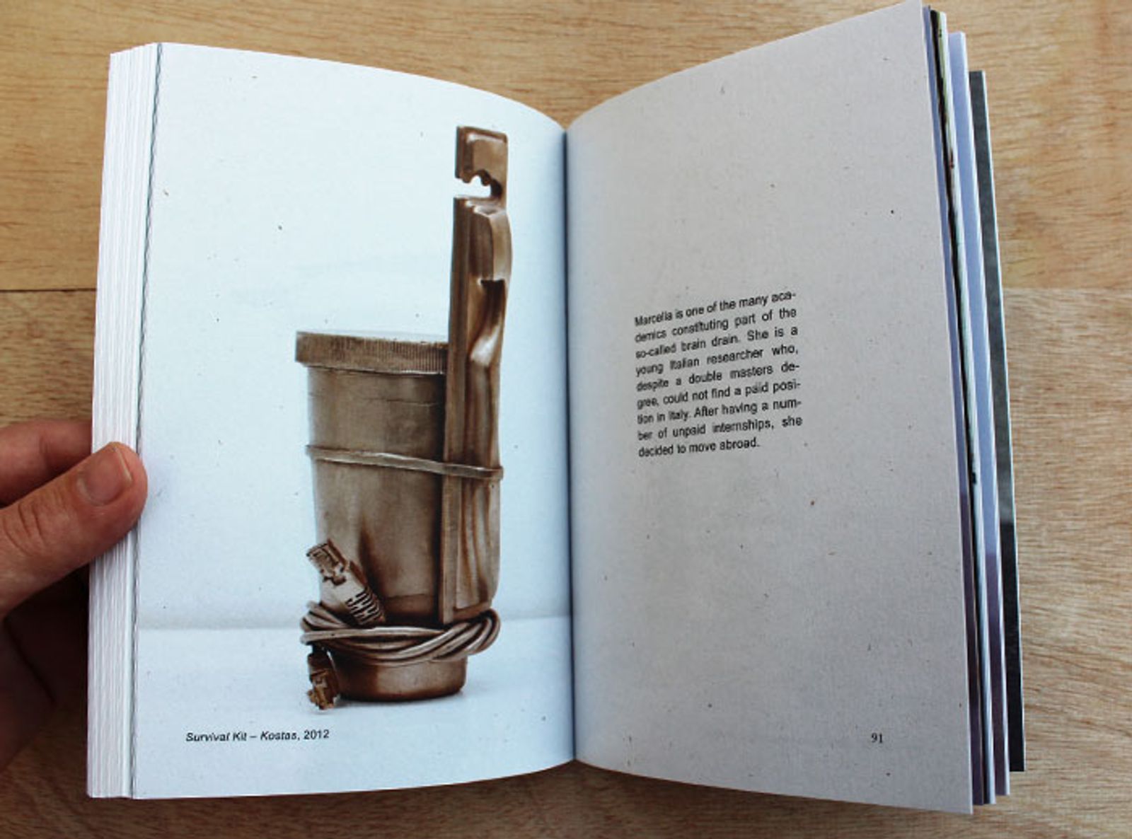 Detail of Survival Kits, 2013, an editorial project by Deborah Ligorio, featuring invited contributions.