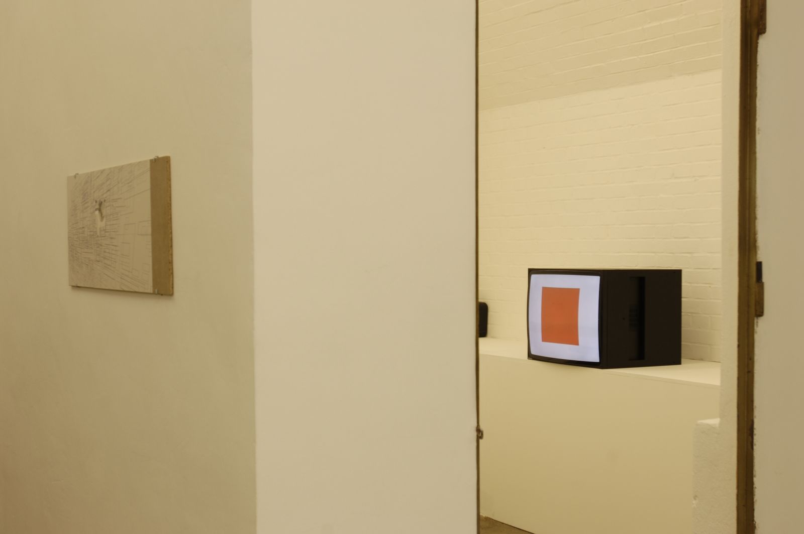 Installation detail from Deborah Ligorio’s solo exhibition Bird’s Eye View at BüroFriedrich, 2006.