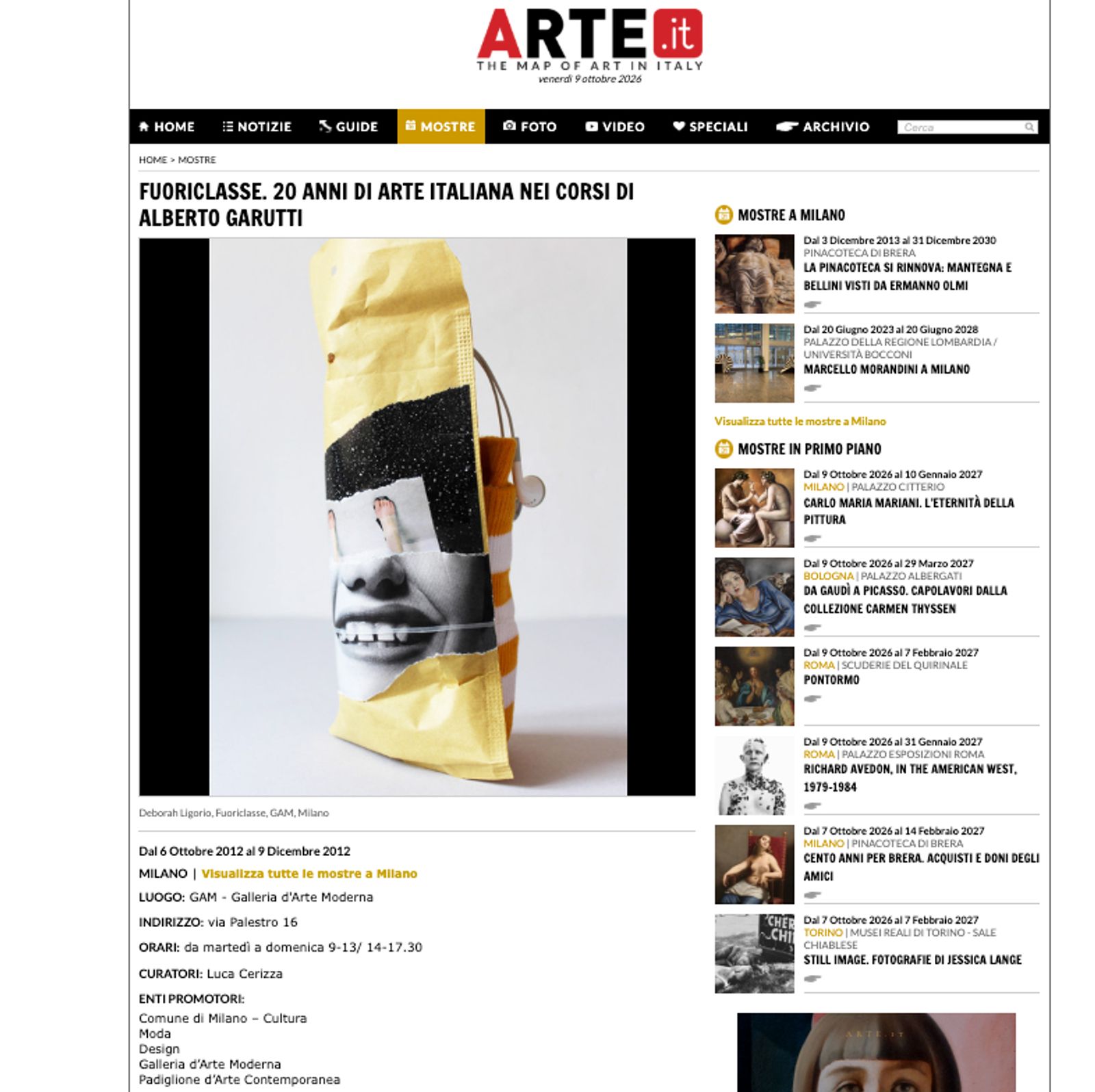 Arte.it, Fuoriclasse, 2012
