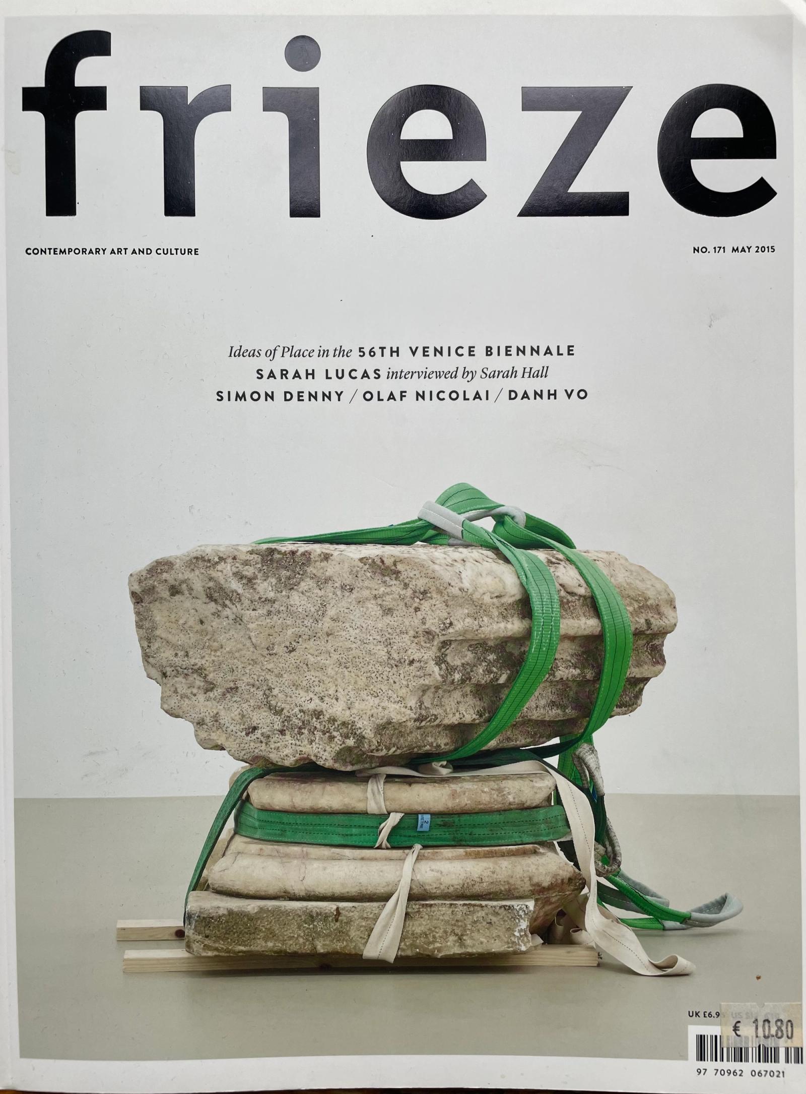 Frieze Magazine No. 171, May 2015, review of Deborah Ligorio at Francesca Minini by Bueti