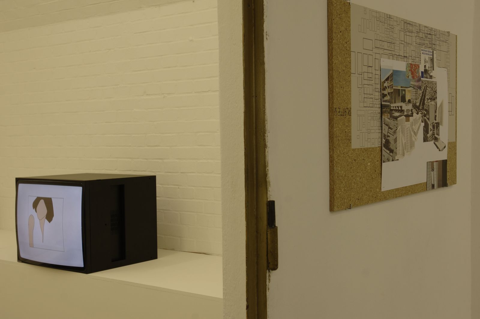 Installation detail from Deborah Ligorio’s solo exhibition Bird’s Eye View at BüroFriedrich, 2006.