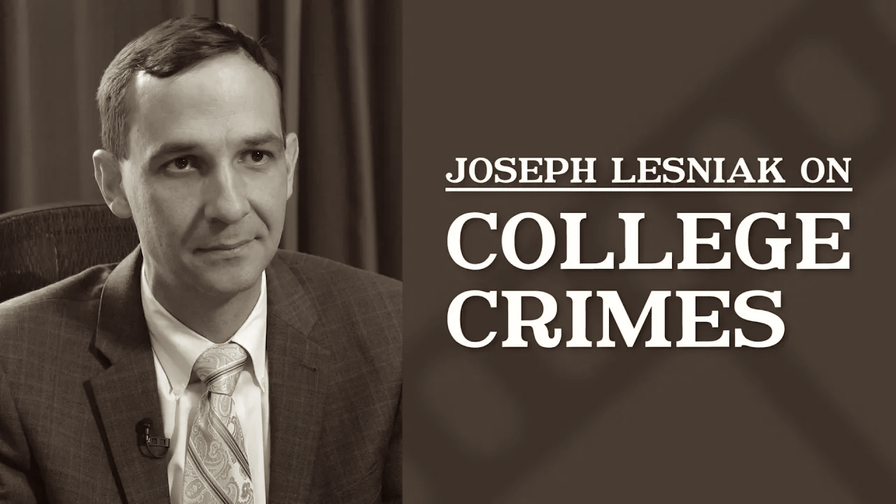 Joseph Lesniak on College Crimes Video Thumbnail