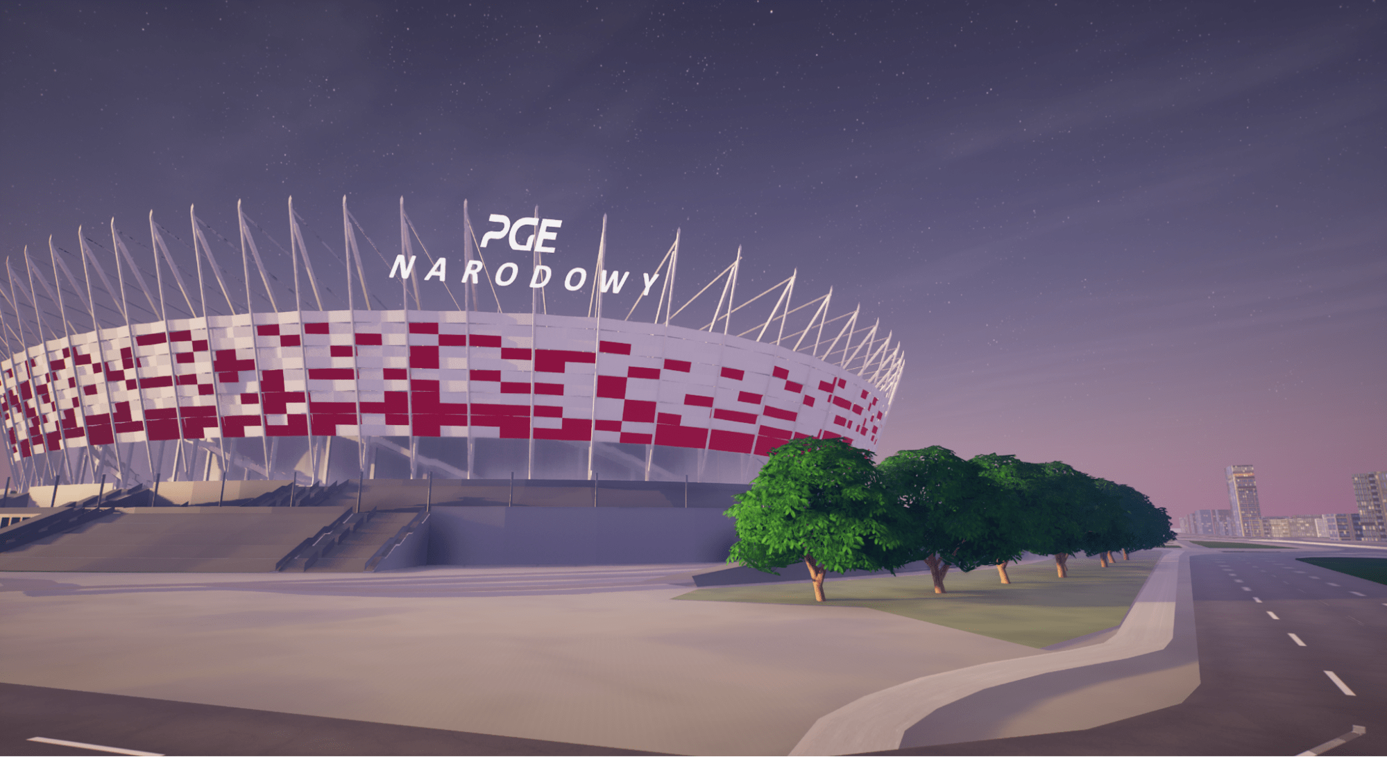 pge narodowy w fortnite wirtualna makieta stadionu