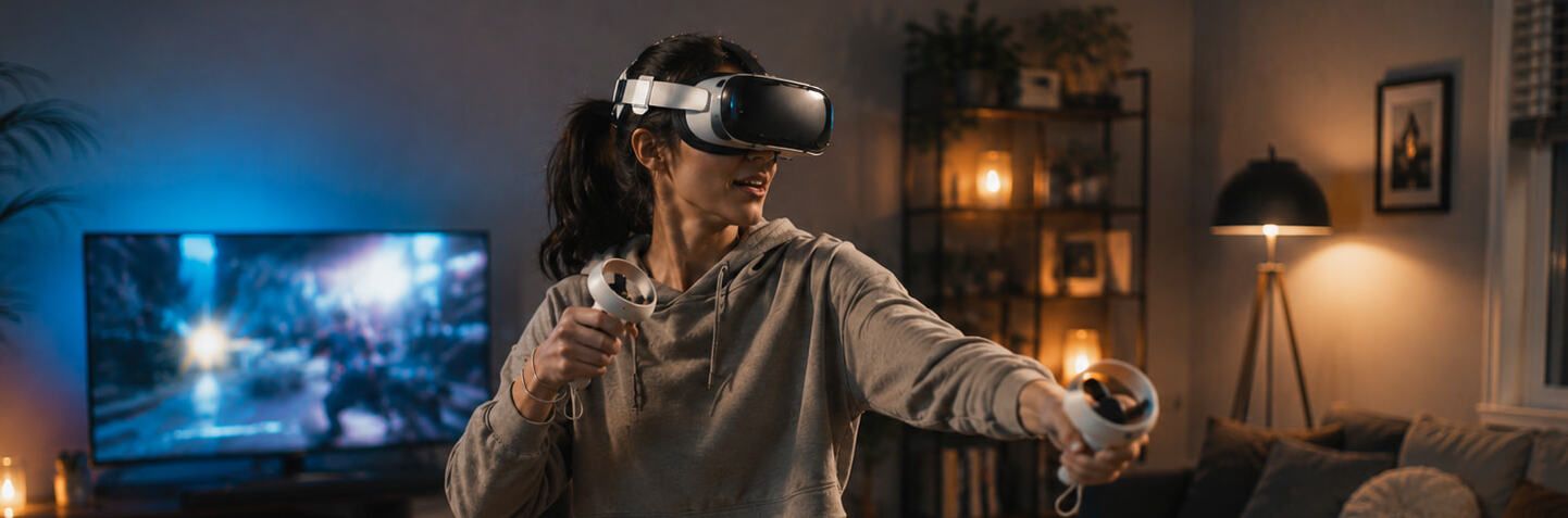 girl gaming vr
