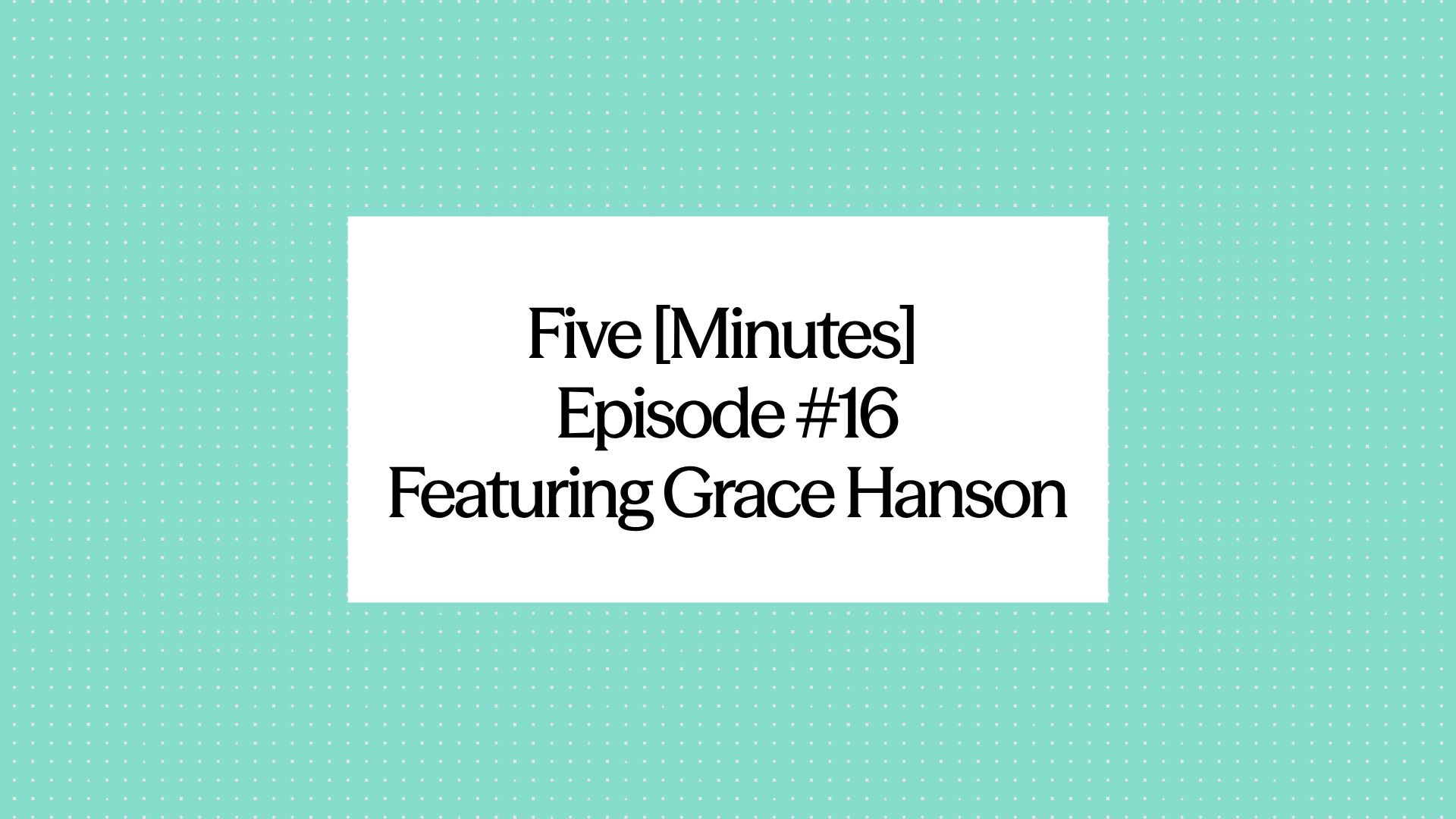 Grace Hanson on Five Minutes with Miguel Edwards at the InsurTechNY Spring 2025 event