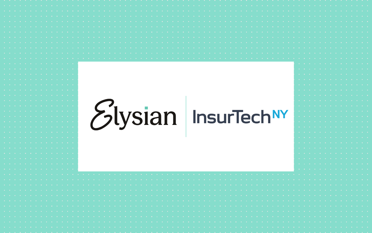 Elysian x InsurTechNY graphic announcing Elysian's acceptance into the InsurTechNY Match Program