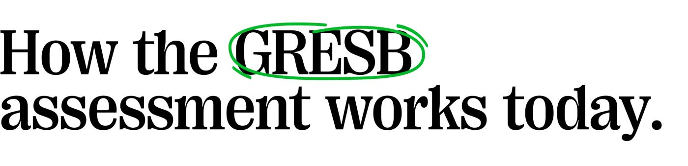 Quote: How the GRESB assessment works today.