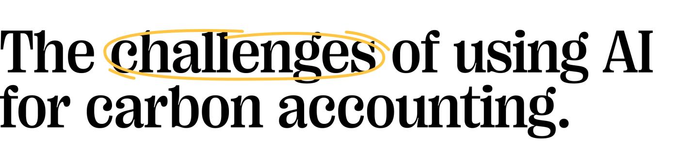 Quote: The challenges of using AI for carbon accounting. 