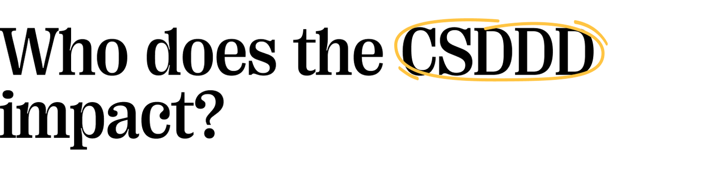 Quote: Who does the CSDDD impact?