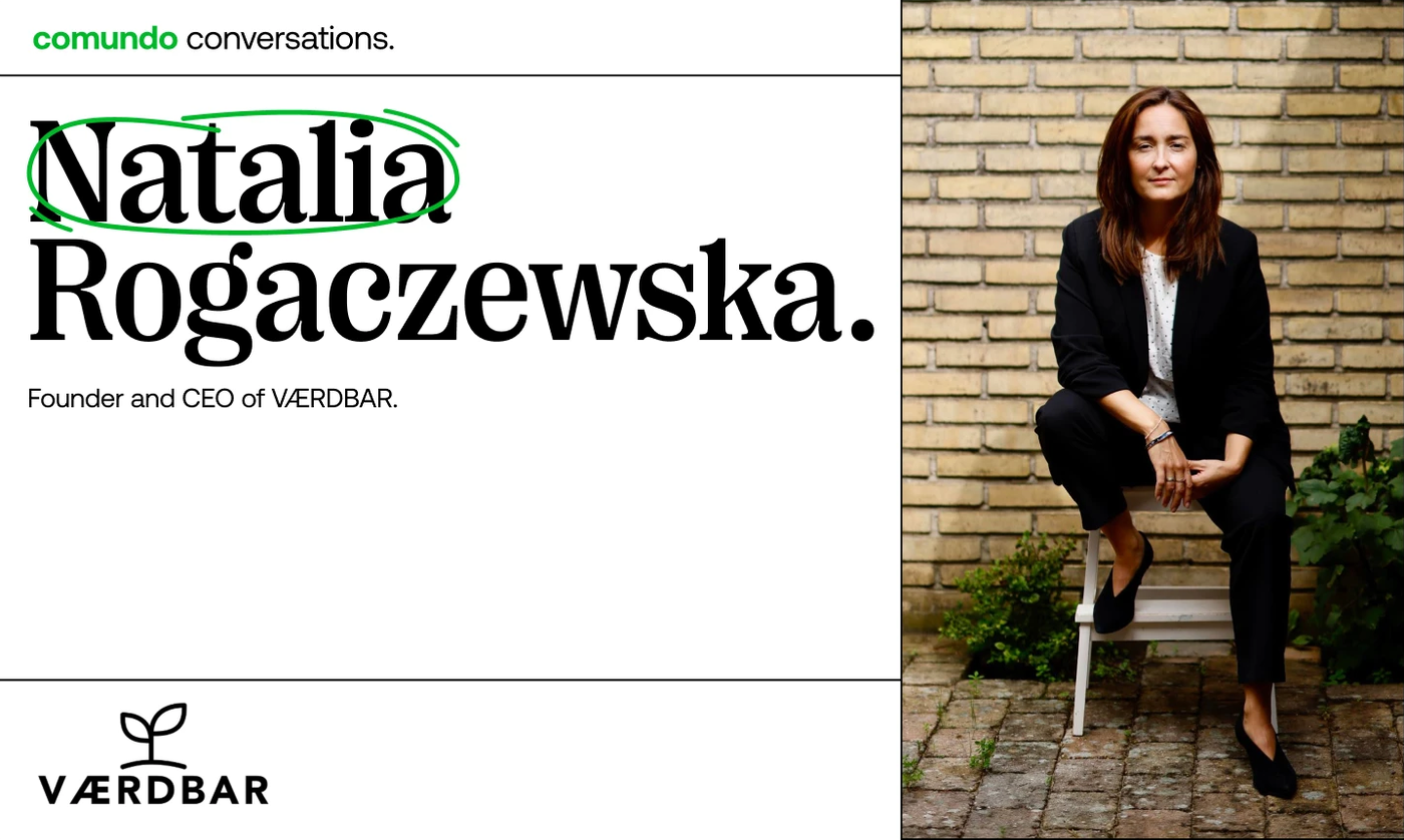 The main image for this comundo blog post about parental leave being a strategic business opportunity is a photo of the interviewee, Natalia Rogaczewska together with her name